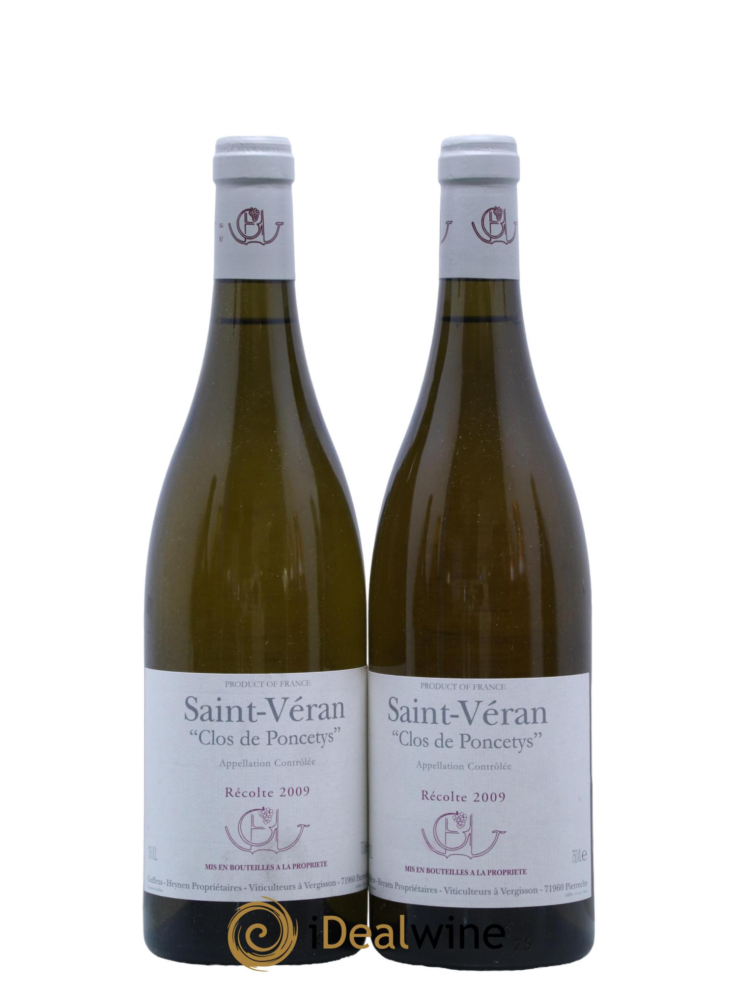 Saint-Véran Clos de Poncetys Guffens-Heynen 2009 - Lot de 2 bouteilles - 0