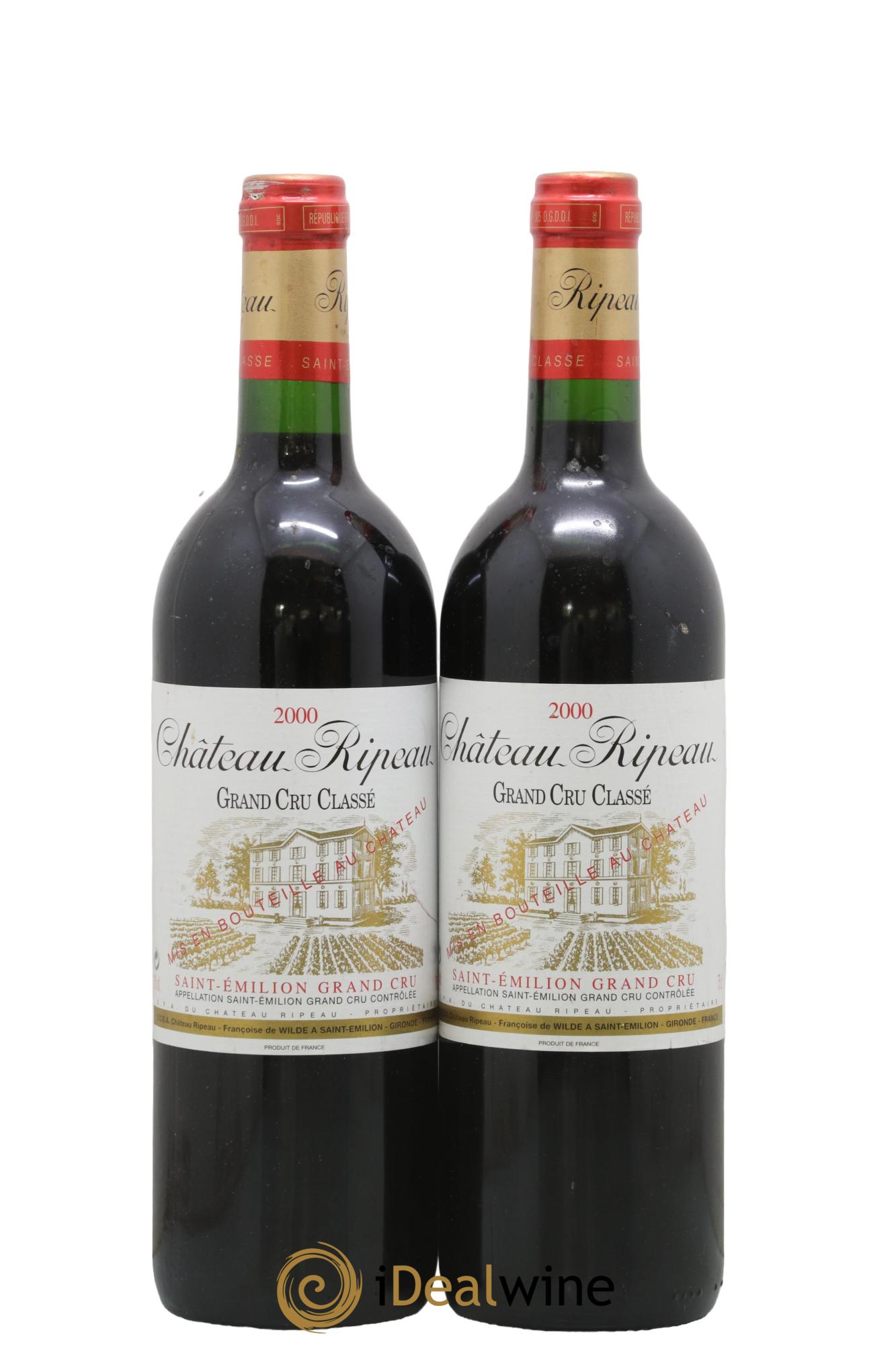 Château Ripeau Grand Cru Classé 2000 - Lotto di 2 bottiglie - 0
