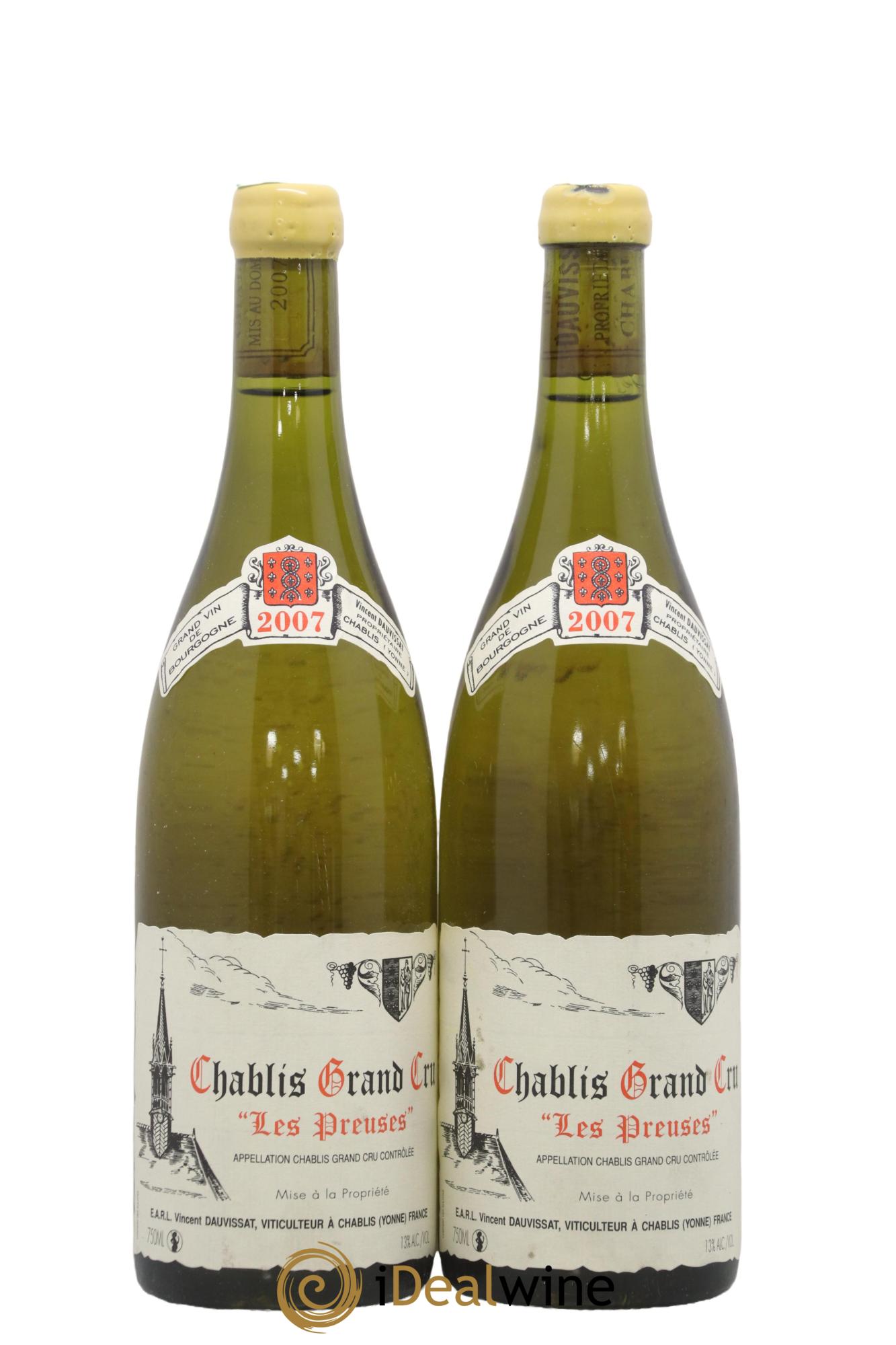 Chablis Grand Cru Les Preuses Vincent Dauvissat (Domaine) 2007 - Posten von 2 Flaschen - 0