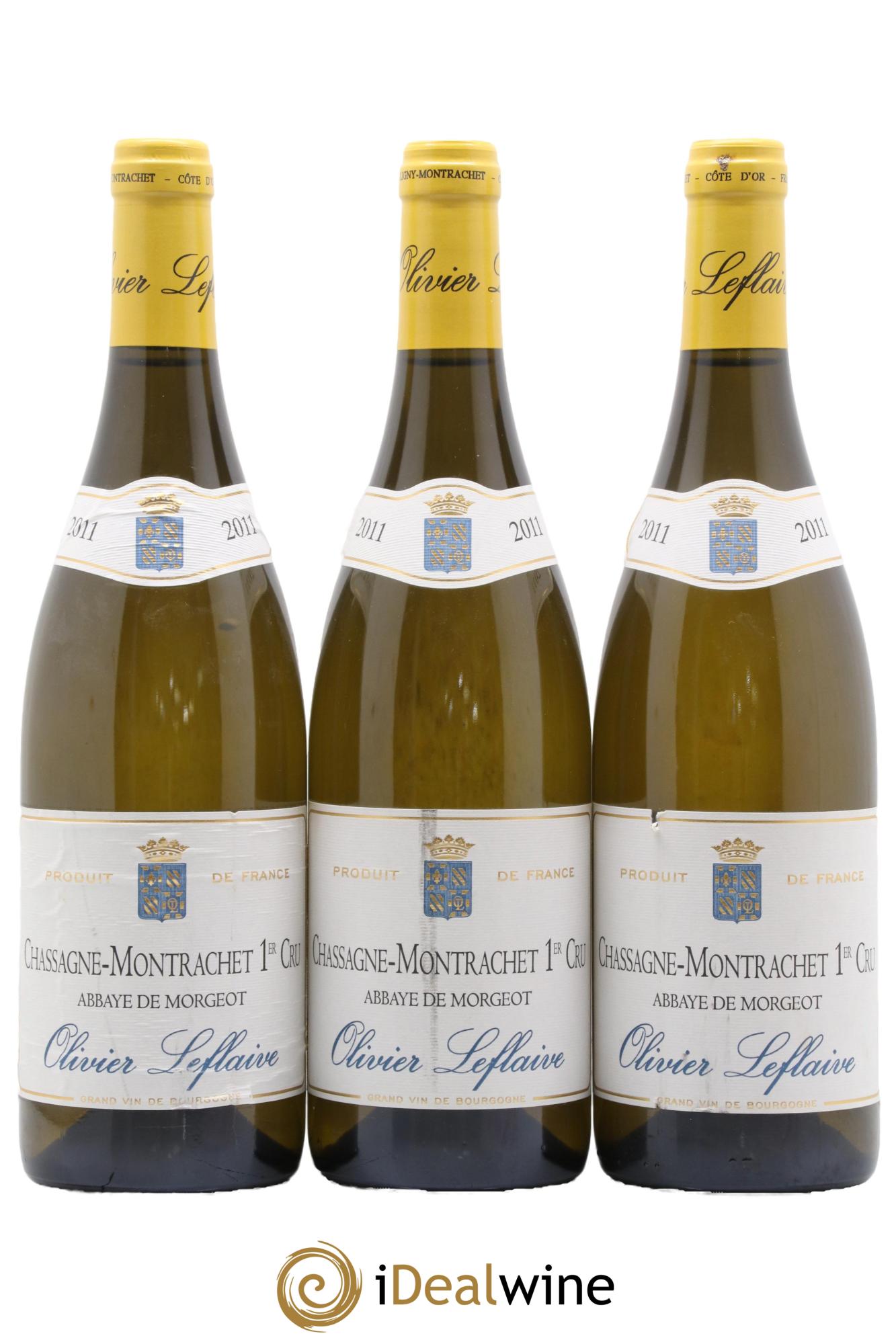 Chassagne-Montrachet 1er Cru Abbaye de Morgeot Olivier Leflaive 2011 - Lot de 3 bouteilles - 0