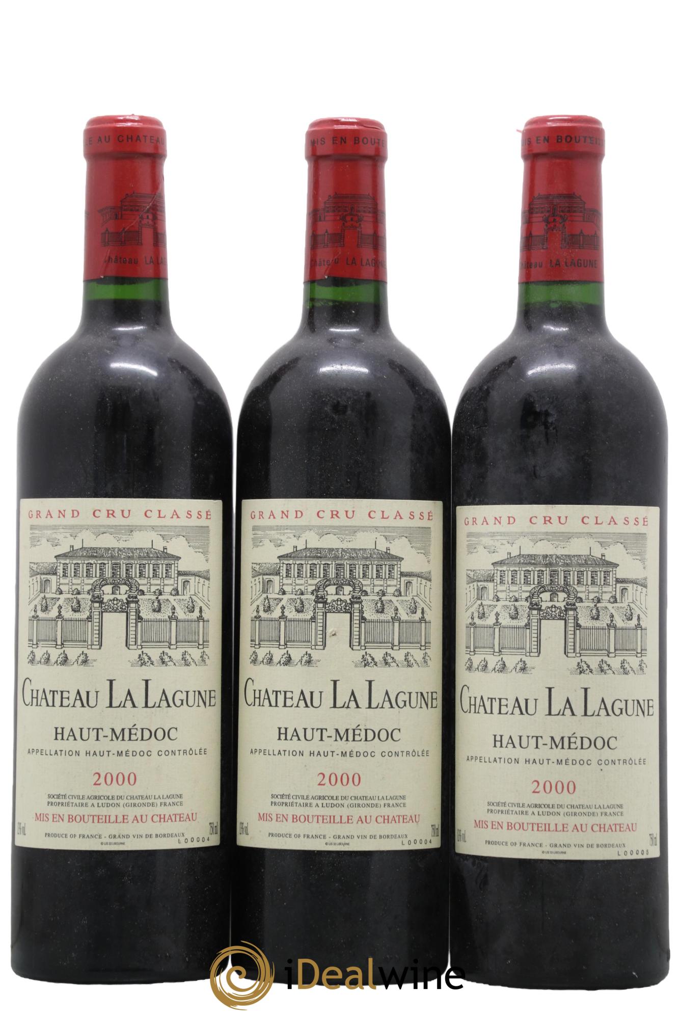 Château la Lagune 3ème Grand Cru Classé 2000 - Lot de 3 bouteilles - 0