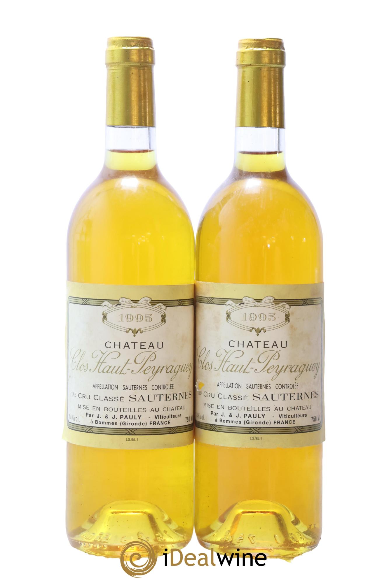 Clos Haut-Peyraguey 1er Grand Cru Classé 1995 - Lot of 2 bottles - 0
