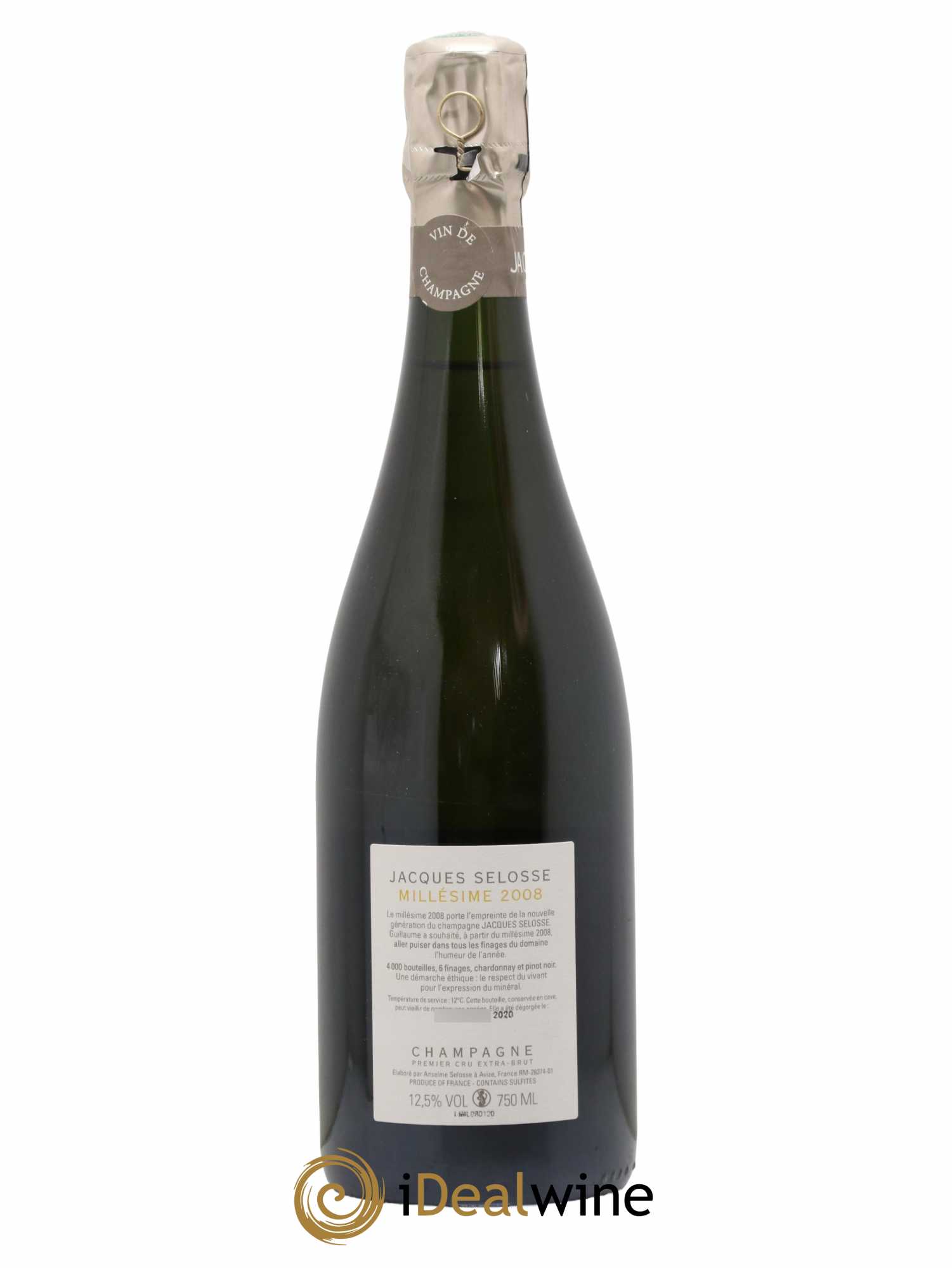 1er Cru Millésimé Extra-Brut Jacques Selosse  2008 - Lot of 1 bottle - 1