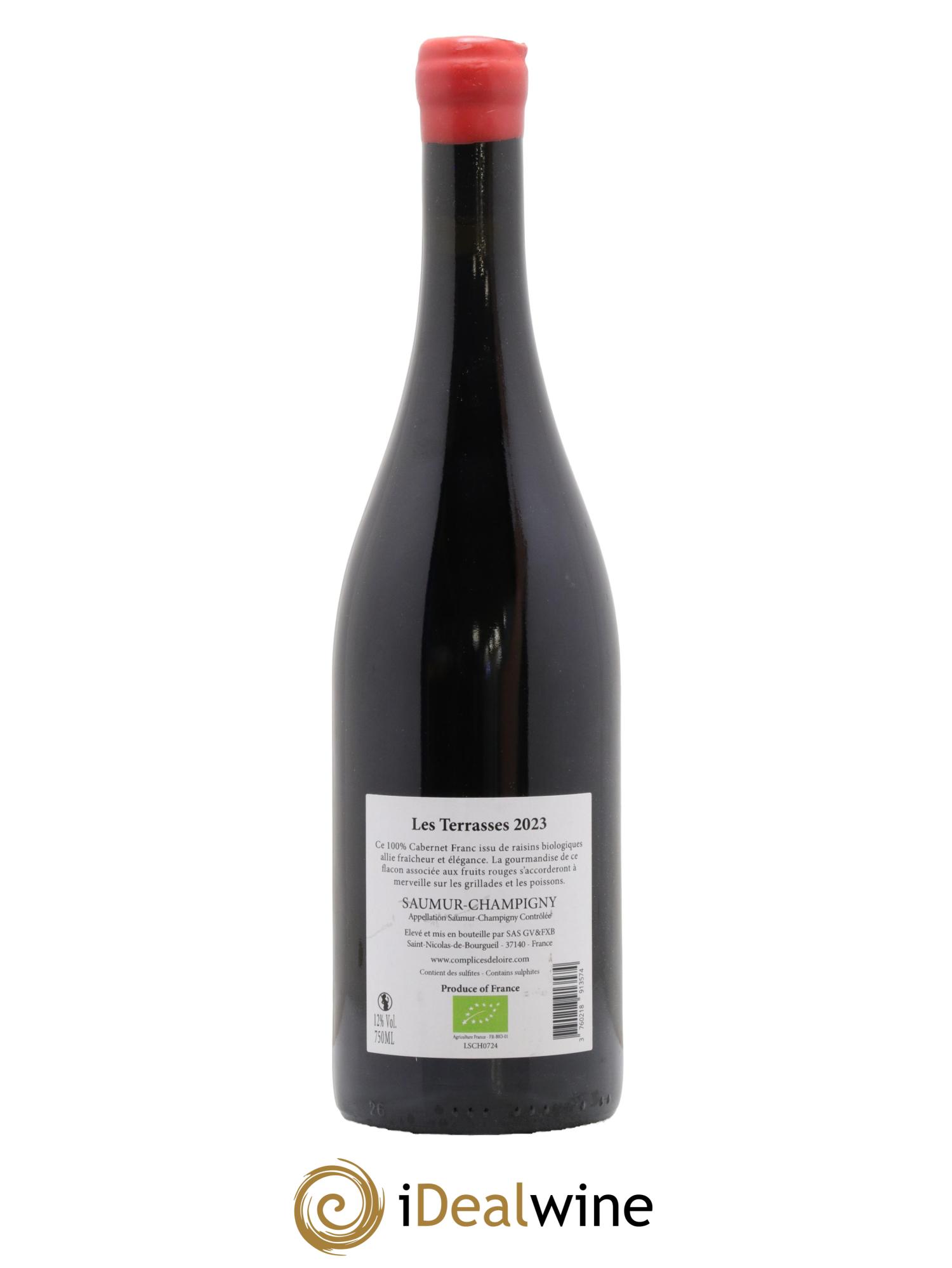 Saumur-Champigny Les Terrasses F.X. Barc 2023 - Lot de 1 bouteille - 1