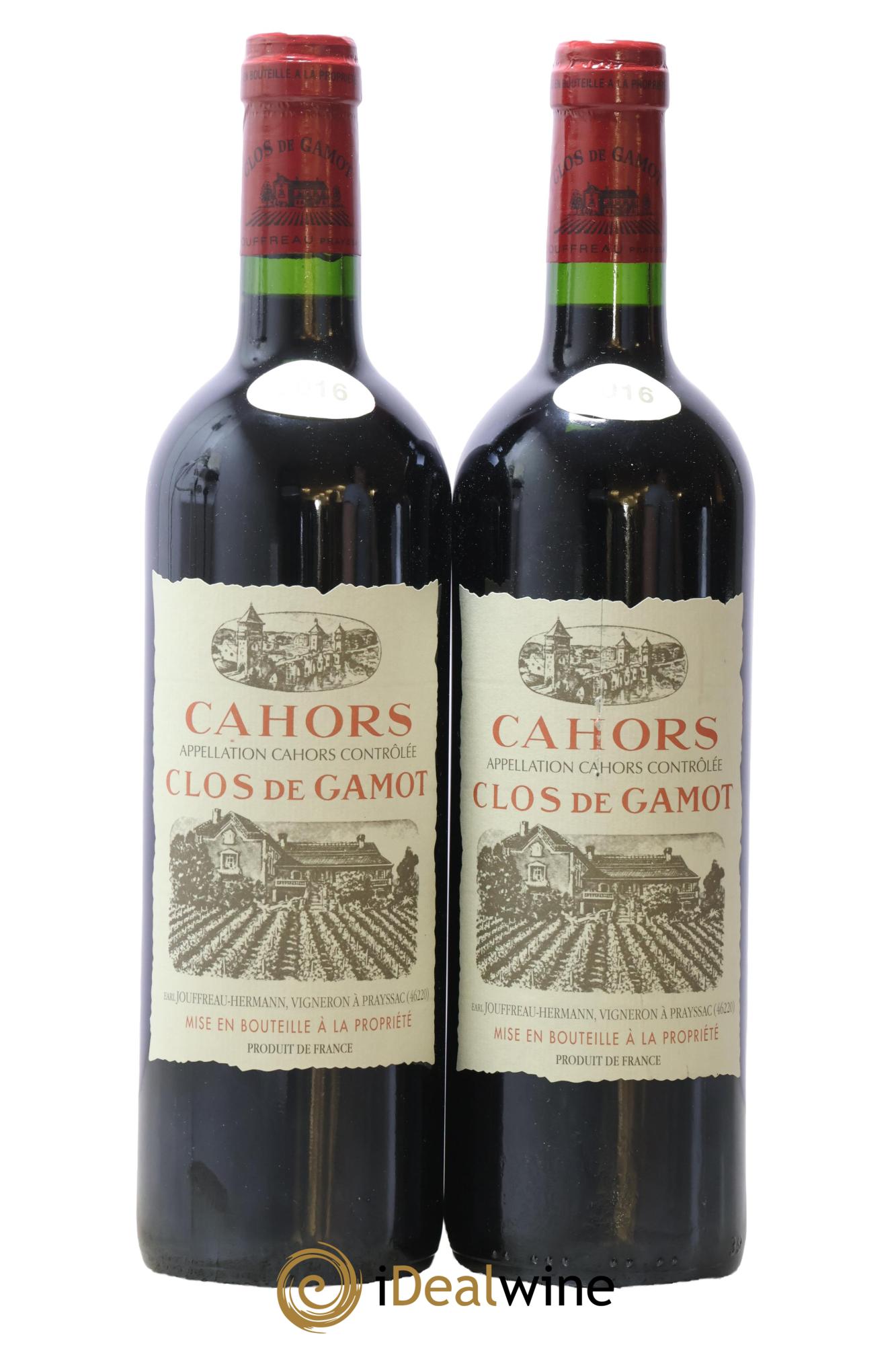 Cahors Clos de Gamot famille Jouffreau 2016 - Lot de 2 bouteilles - 0