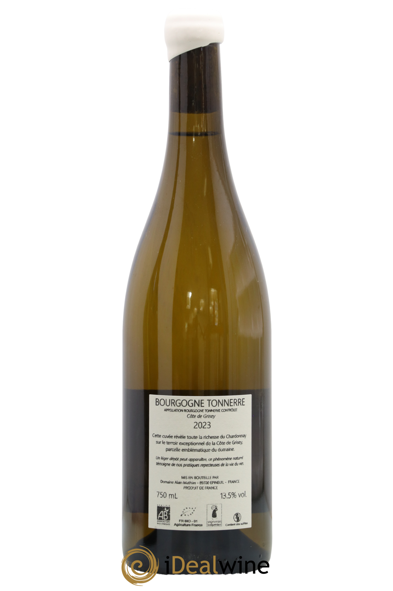 Bourgogne Tonnerre Côte De Grisey Domaine Alain Mathias 2023 - Lot de 1 bouteille - 1