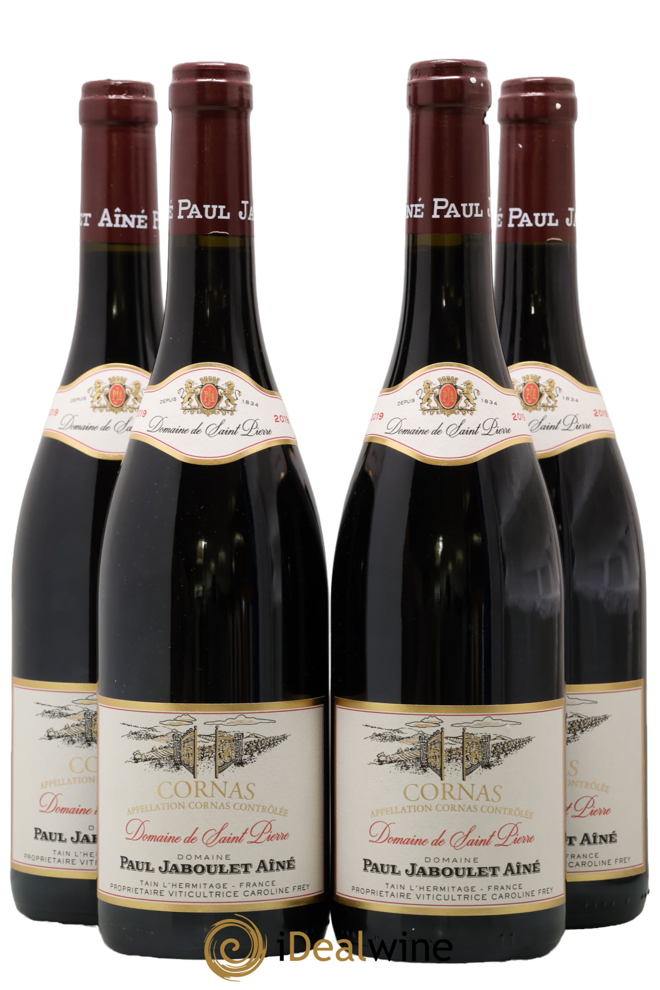Cornas Domaine de Saint-Pierre Paul Jaboulet Ainé 2019 - Lot de 4 bouteilles - 0