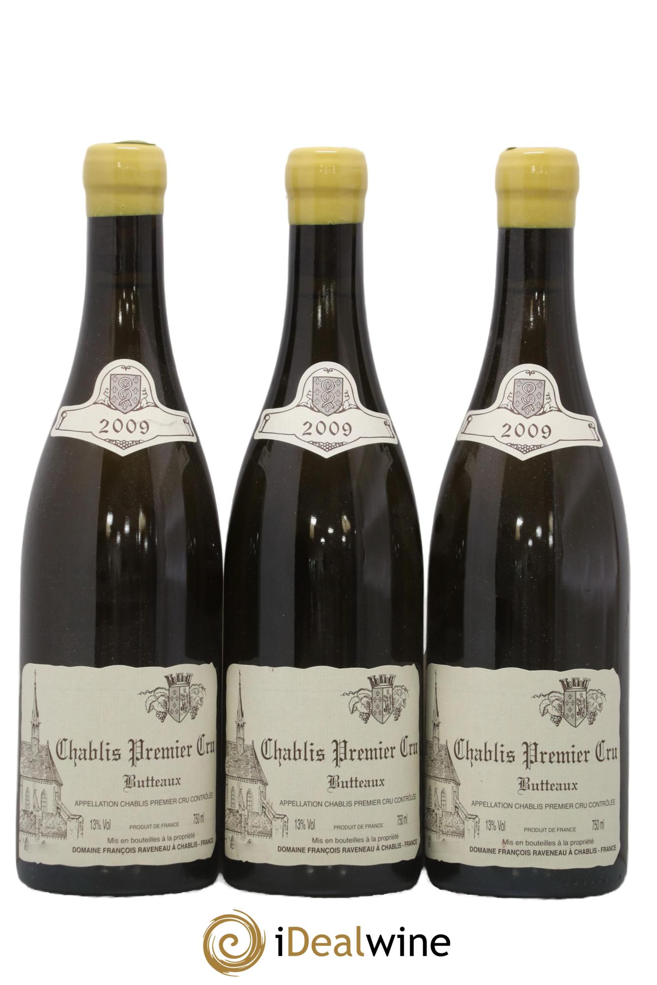 Chablis 1er Cru Butteaux Raveneau (Domaine) 2009 - Lot of 3 bottles - 0
