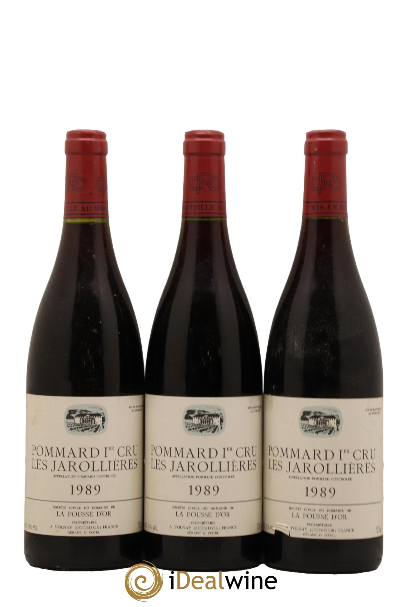 Pommard 1er Cru Les Jarollières La Pousse d'Or (Domaine de) 1989 - Lot de 3 bouteilles - 0
