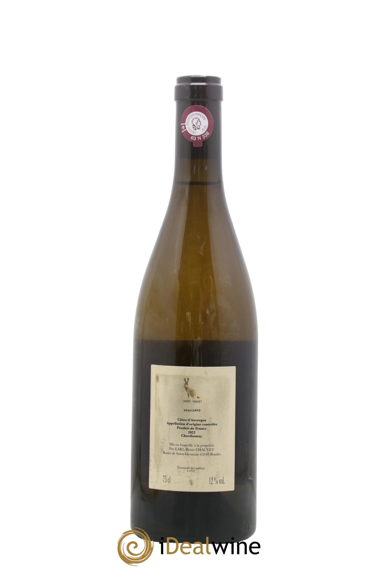 Côtes d'Auvergne Froussard Henri Chauvet 2022 - Lotto di 1 bottiglia - 1