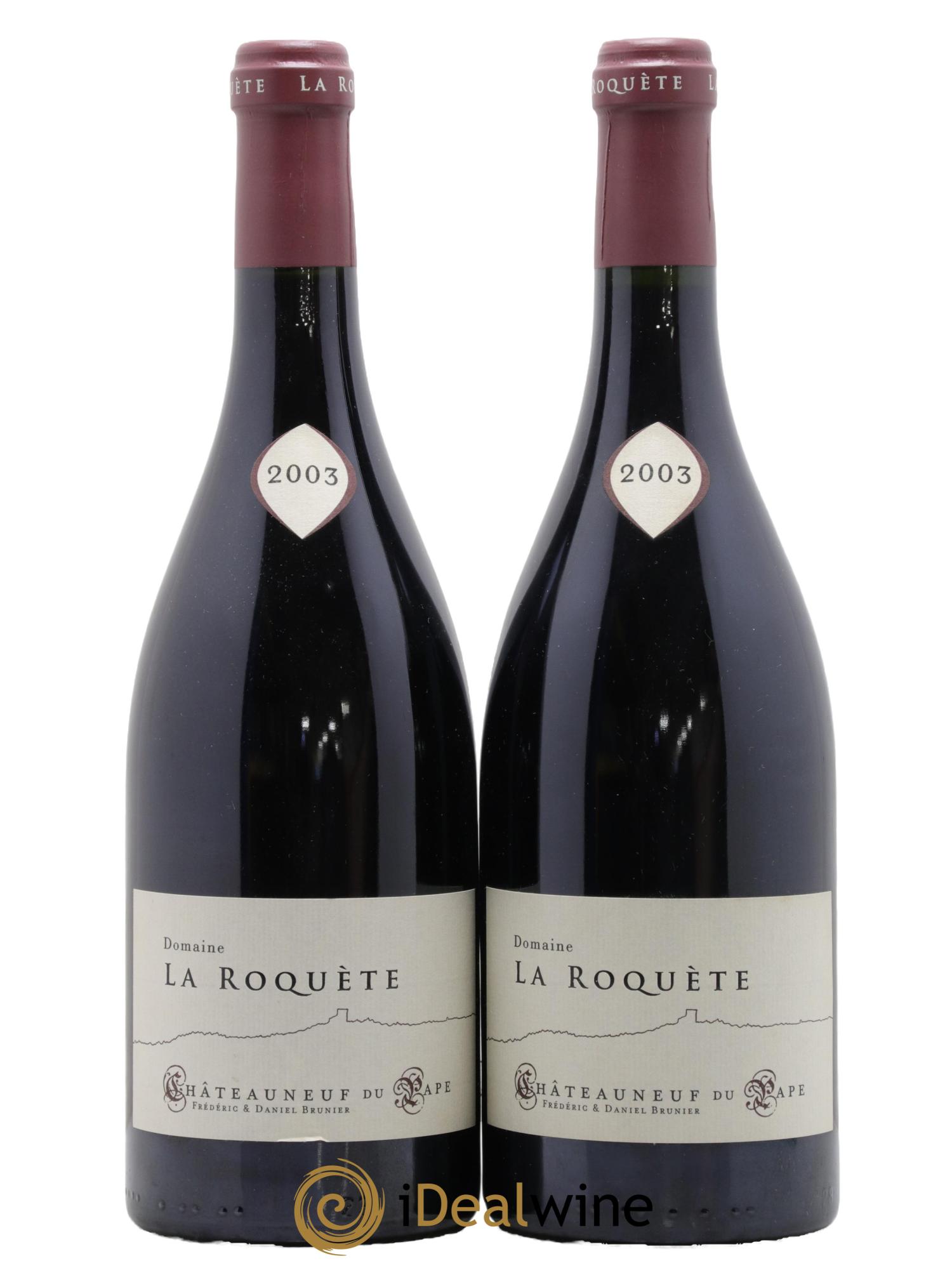 Châteauneuf-du-Pape La Roquète - Anciennement La Roquette (Domaine de) L'Accent Vignobles Brunier 2003 - Lot de 2 bouteilles - 0