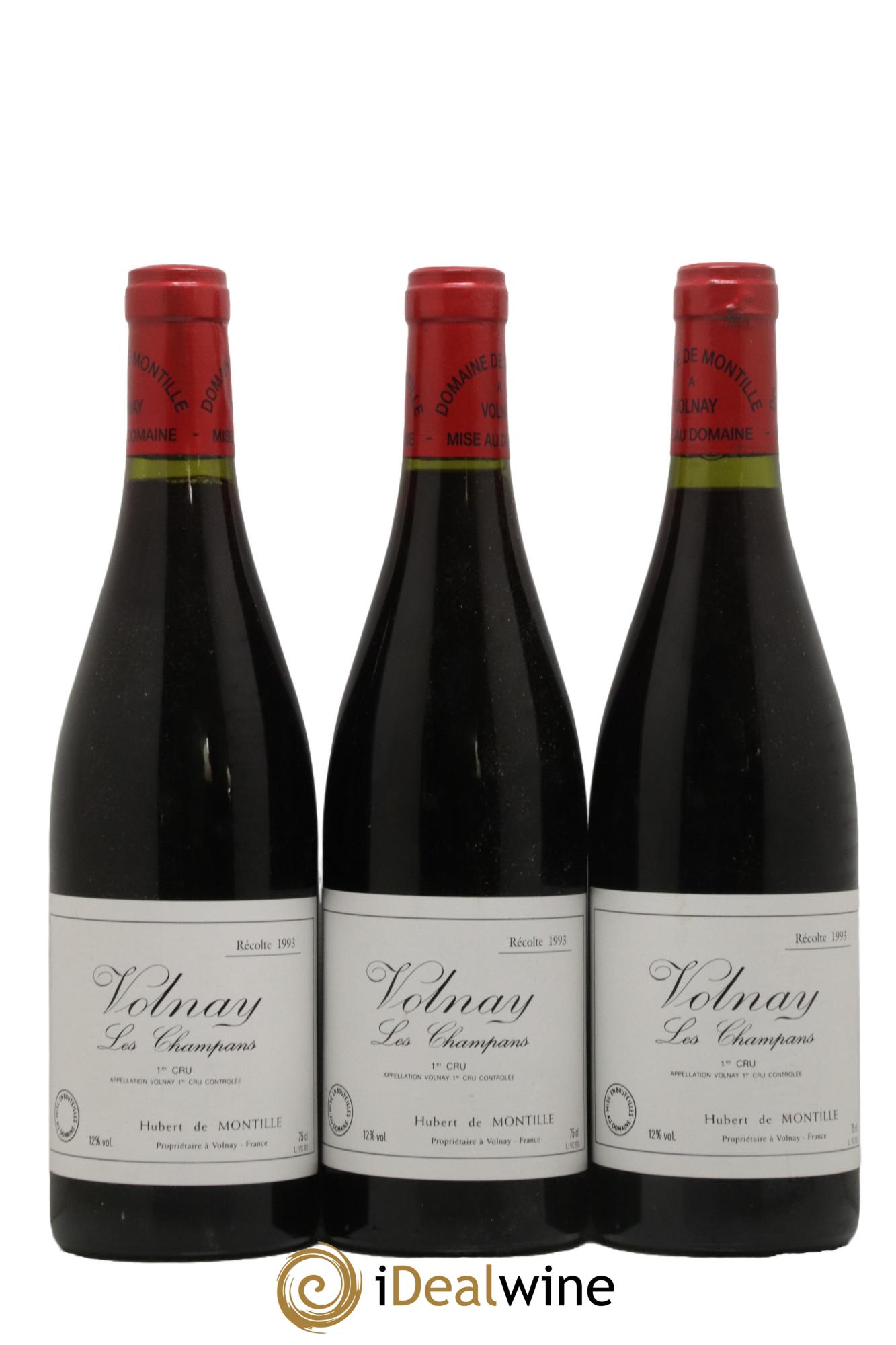Volnay 1er Cru Les Champans De Montille (Domaine) 1993 - Lot de 3 bouteilles - 0