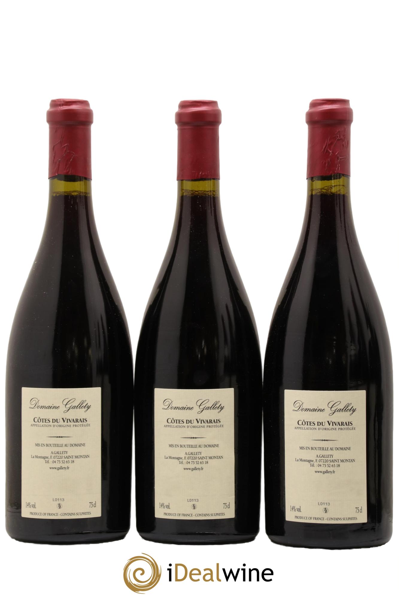Côtes du Vivarais La Ligure Gallety (Domaine) 2013 - Lot de 6 bouteilles - 2