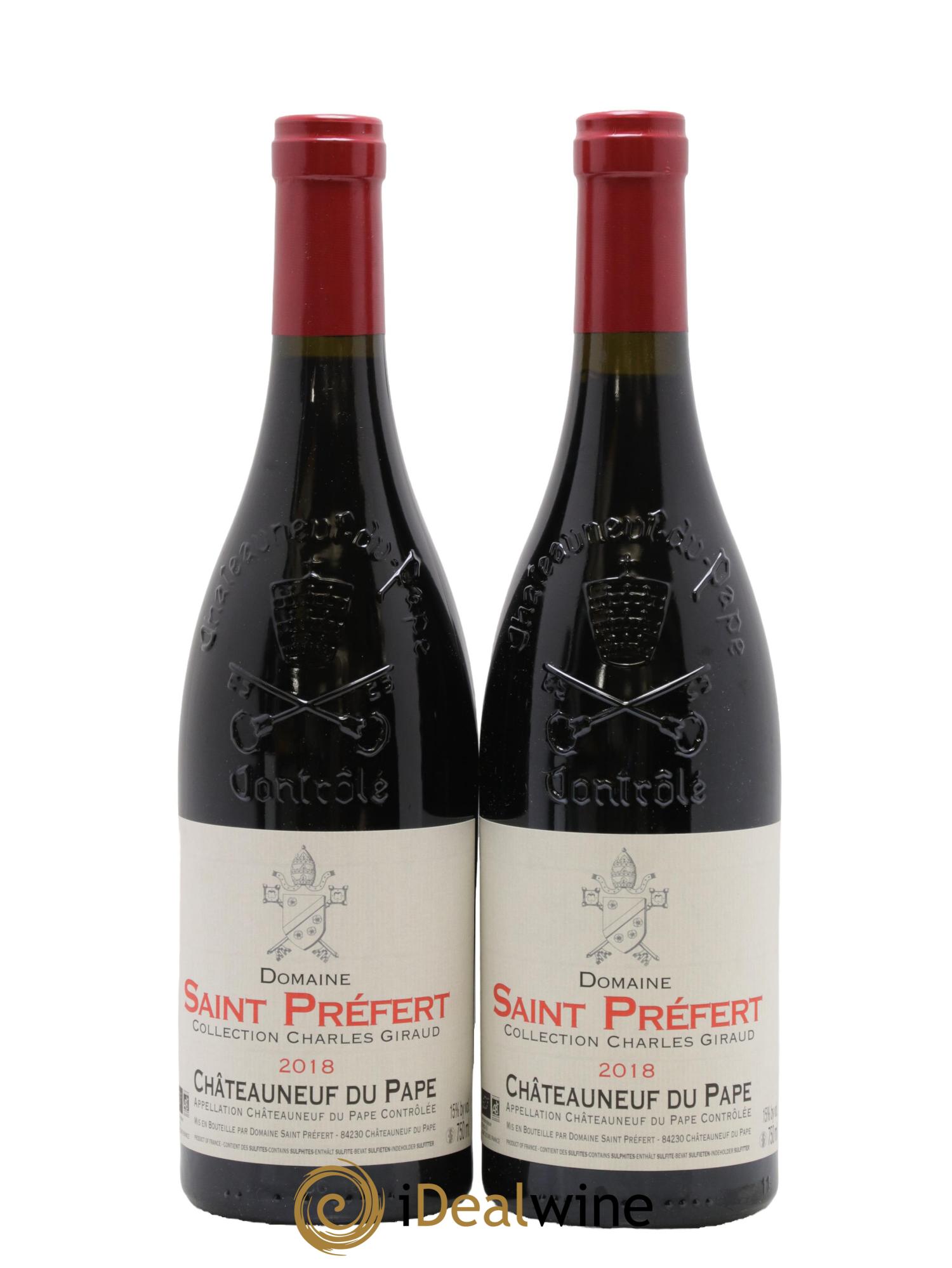 Châteauneuf-du-Pape Collection Charles Giraud Domaine Saint-Préfert 2018 - Lot de 2 bouteilles - 0