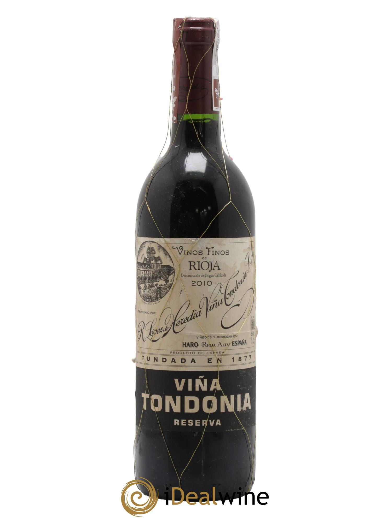 Rioja DOCA Reserva Vina Tondonia R. Lopez de Heredia 2010 - Lot of 1 bottle - 0