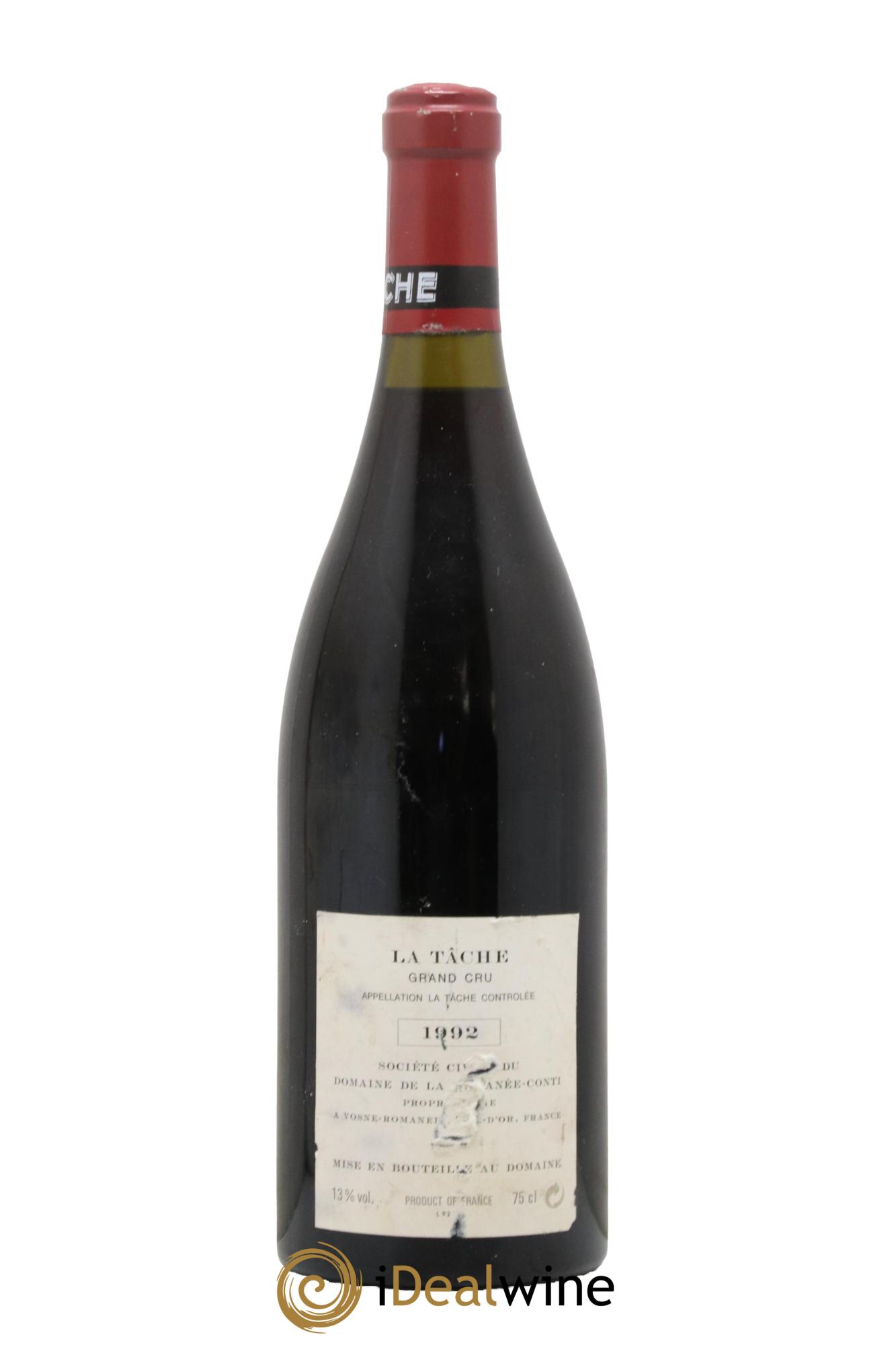 La Tâche Grand Cru Domaine de la Romanée-Conti 1992 - Lot de 1 bouteille - 1