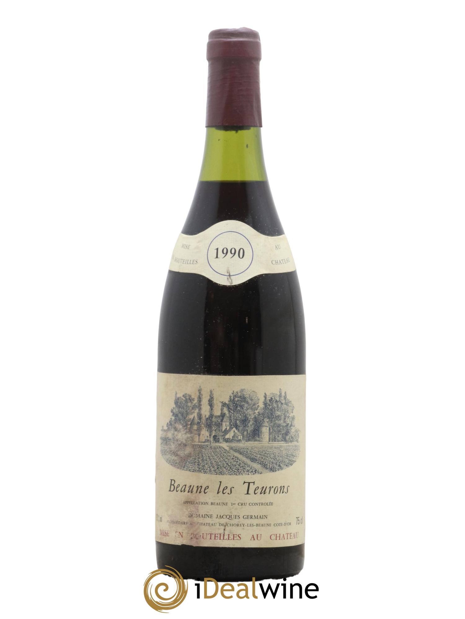 Beaune 1er Cru Les Teurons Domaine Jacques Germain 1990 - Lot de 1 bouteille - 0