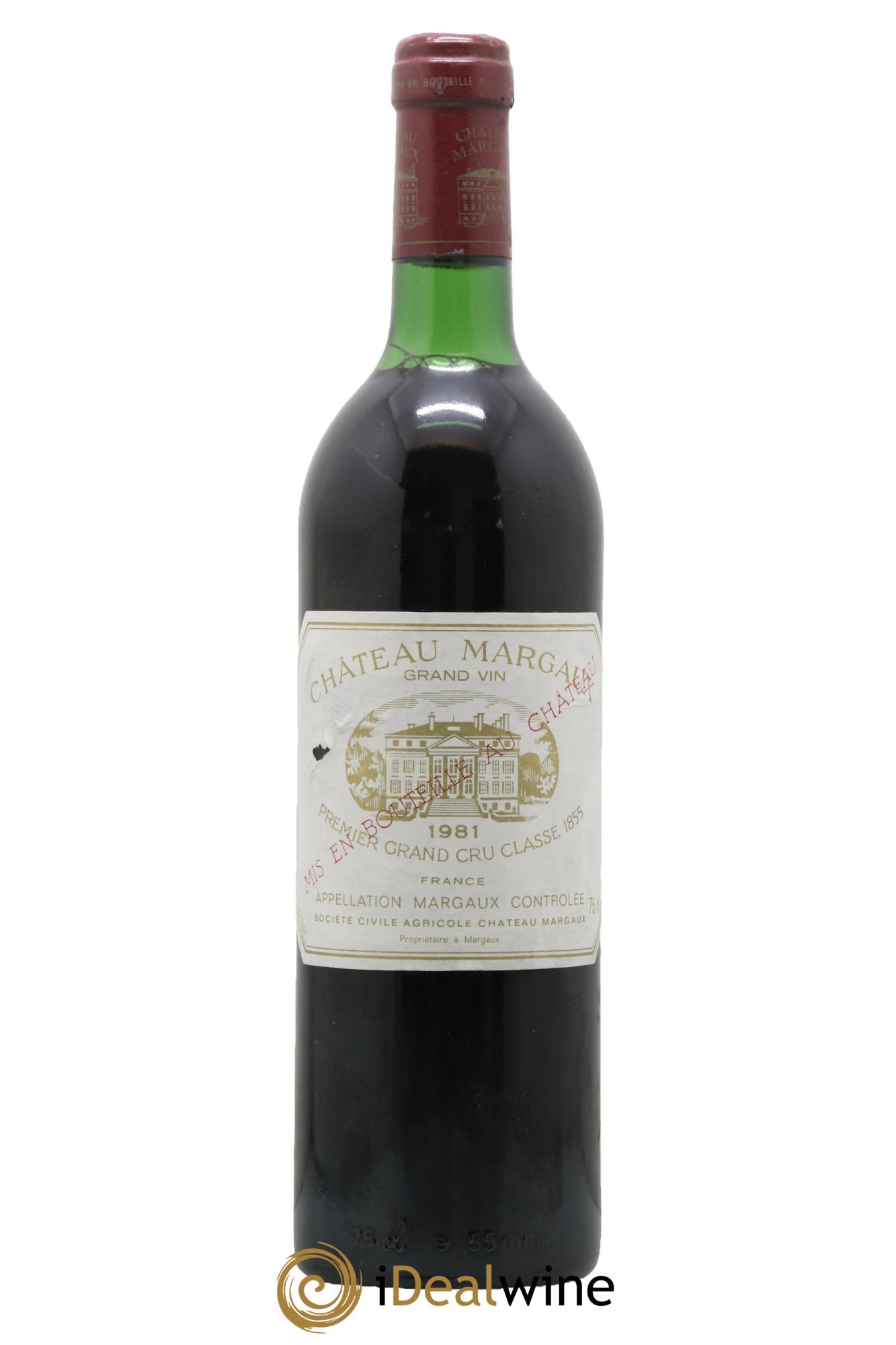 Château Margaux 1er Grand Cru Classé 1981 - Lot de 1 bouteille - 0