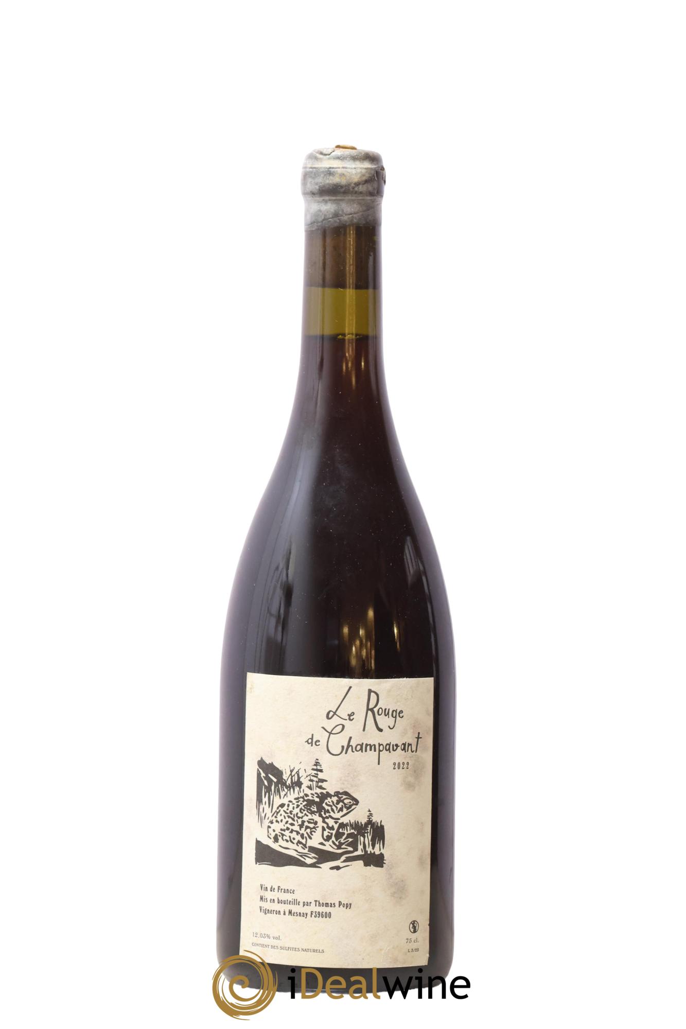Vin de France Le Rouge de Champavant Thomas Popy 2022 - Posten von 1 Flasche - 0