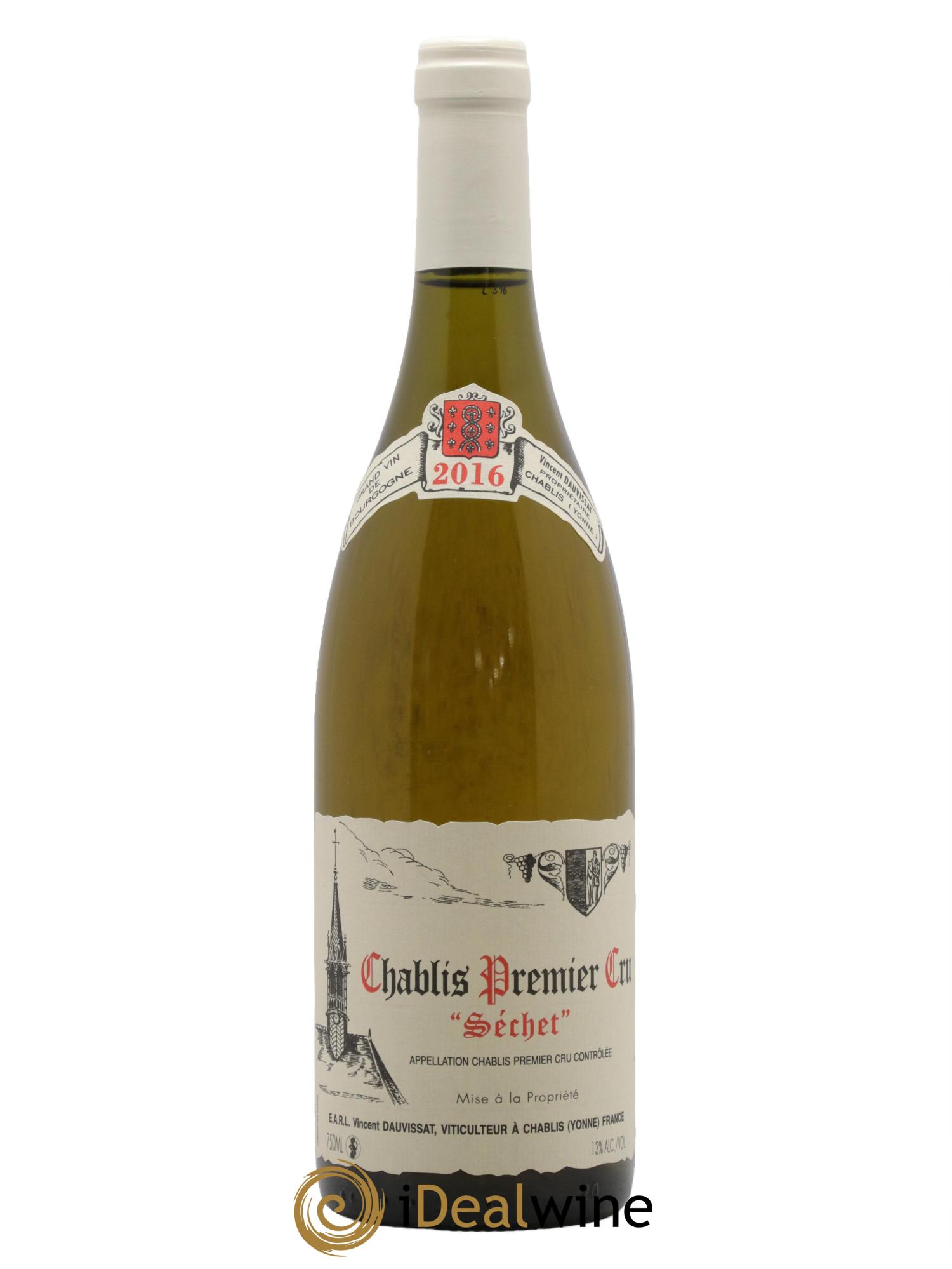 Chablis 1er Cru Séchet Vincent Dauvissat (Domaine) 2016 - Lot de 1 bouteille - 0