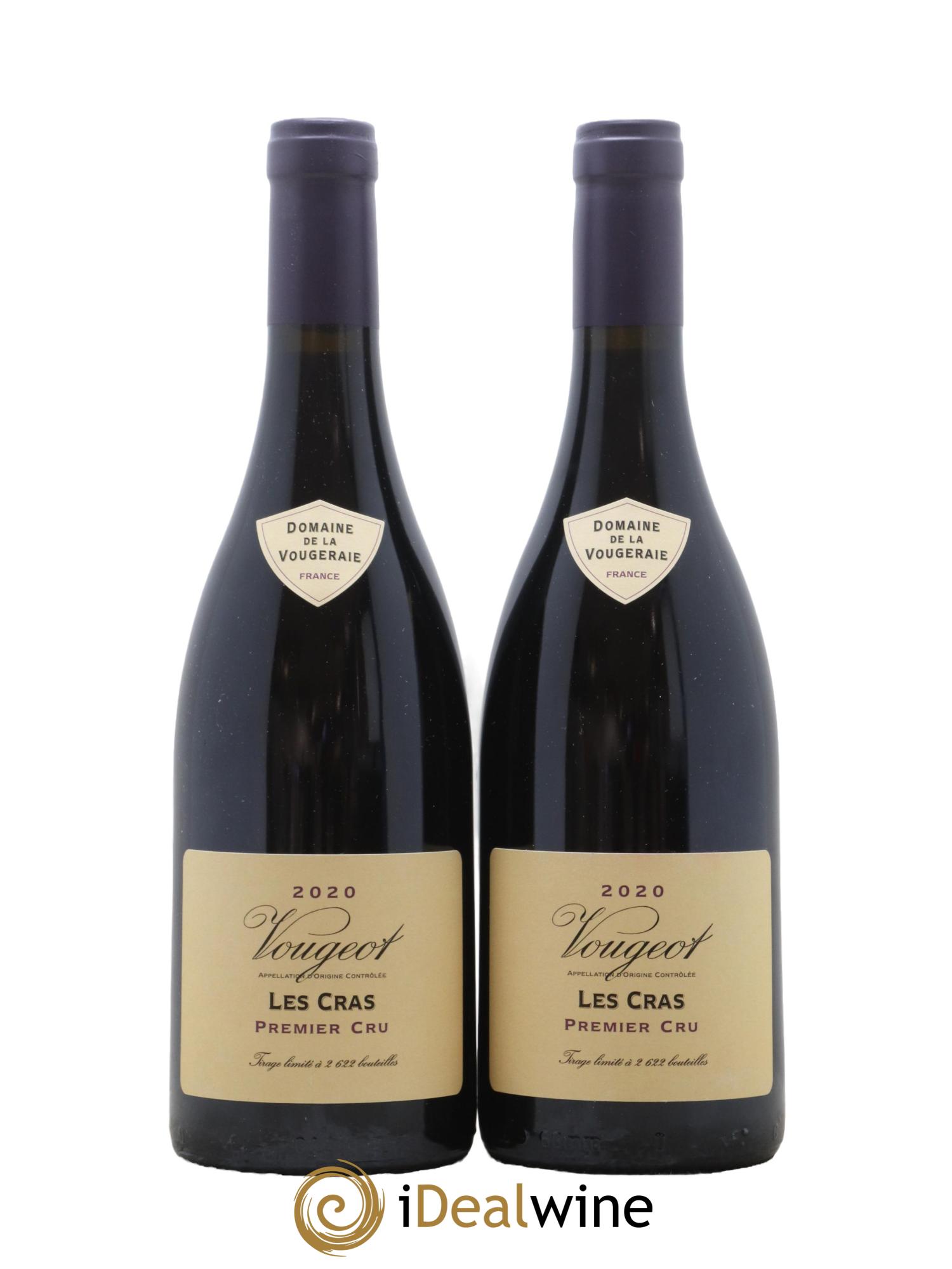 Vougeot 1er Cru Les Cras La Vougeraie 2020 - Lot de 2 bouteilles - 0
