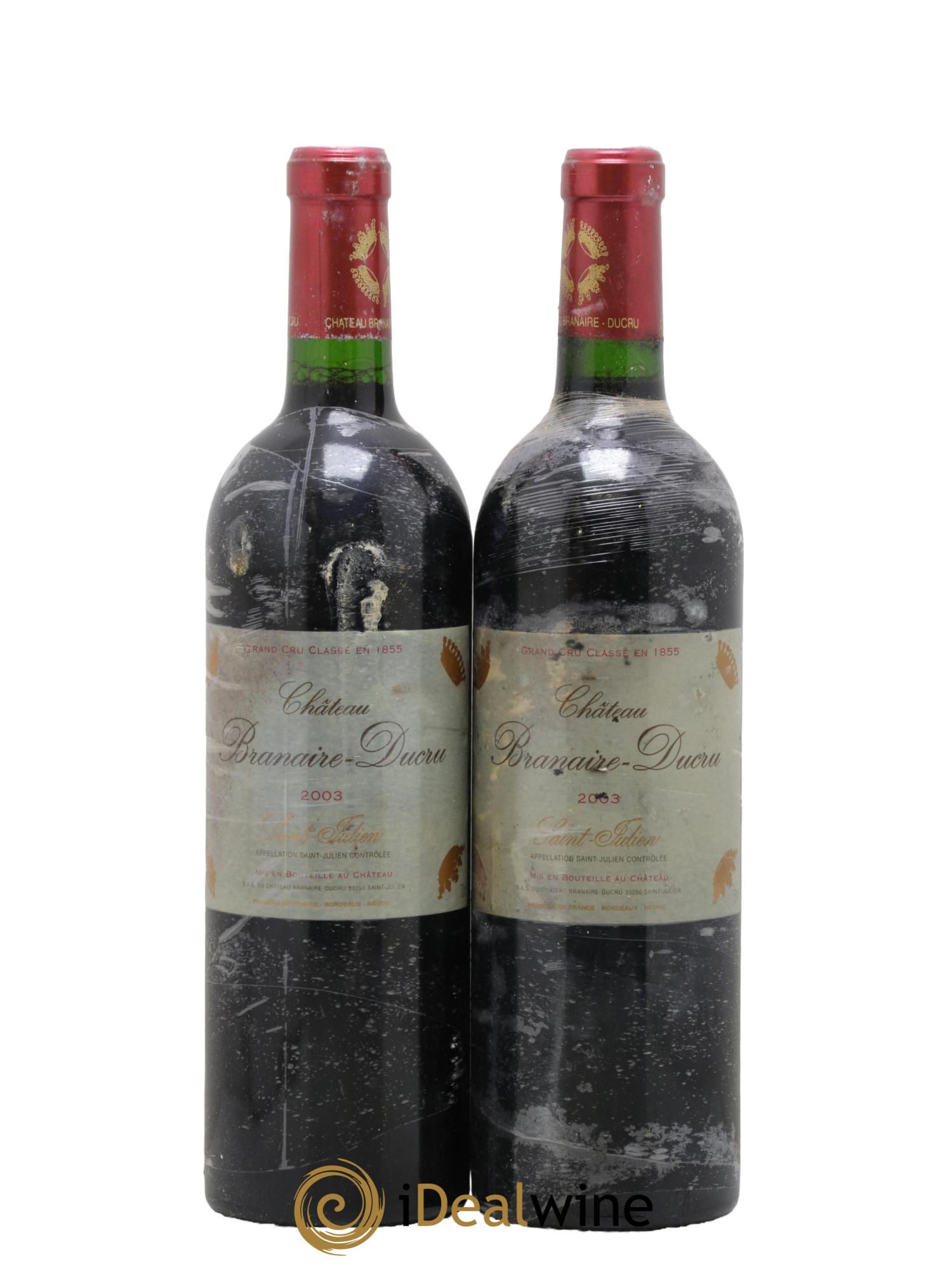 Château Branaire Ducru 4ème Grand Cru Classé 2003 - Lot de 2 bouteilles - 0
