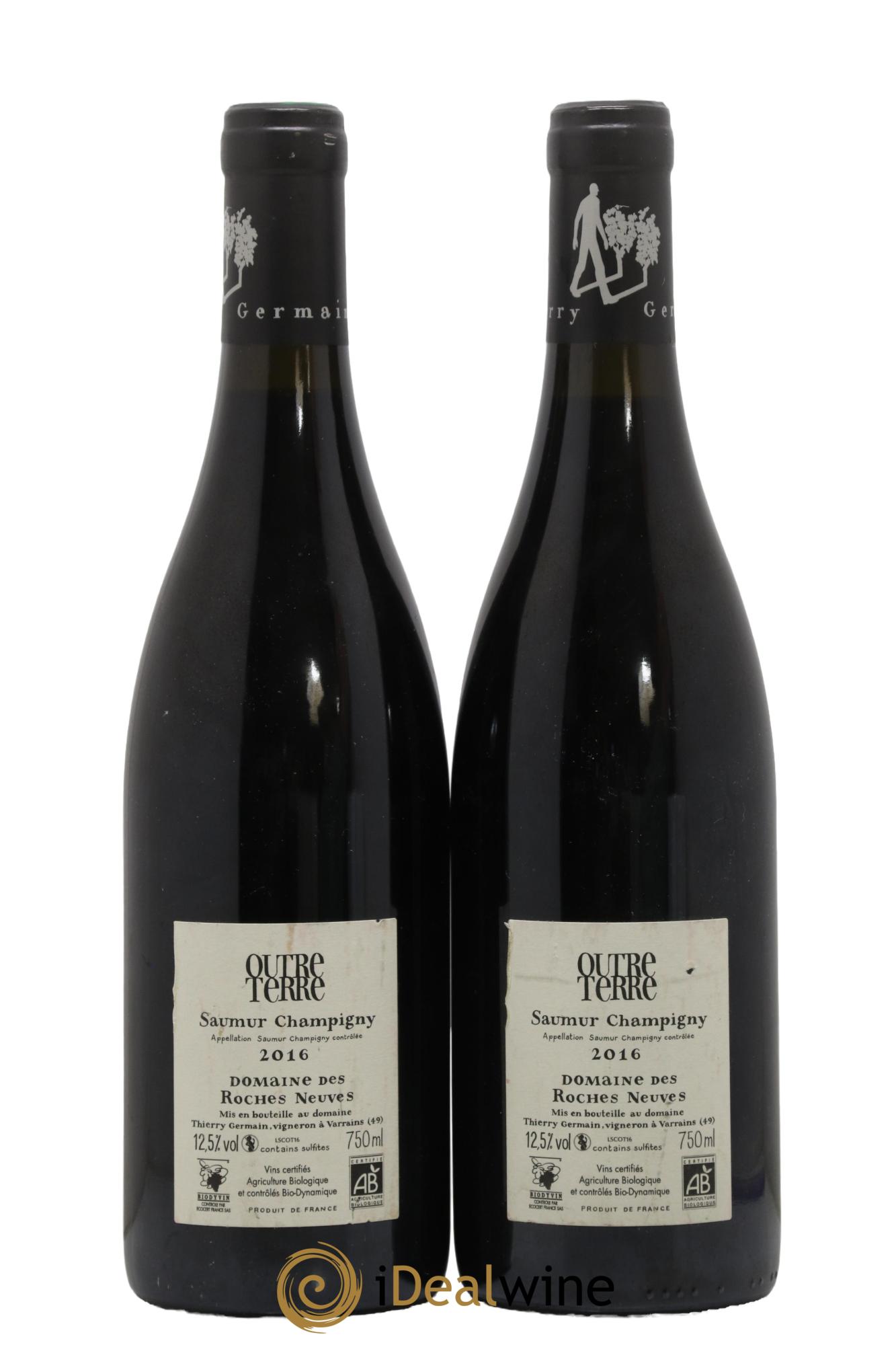 Saumur-Champigny Outre Terre Domaine des Roches Neuves - Thierry Germain 2016 - Posten von 2 Flaschen - 1