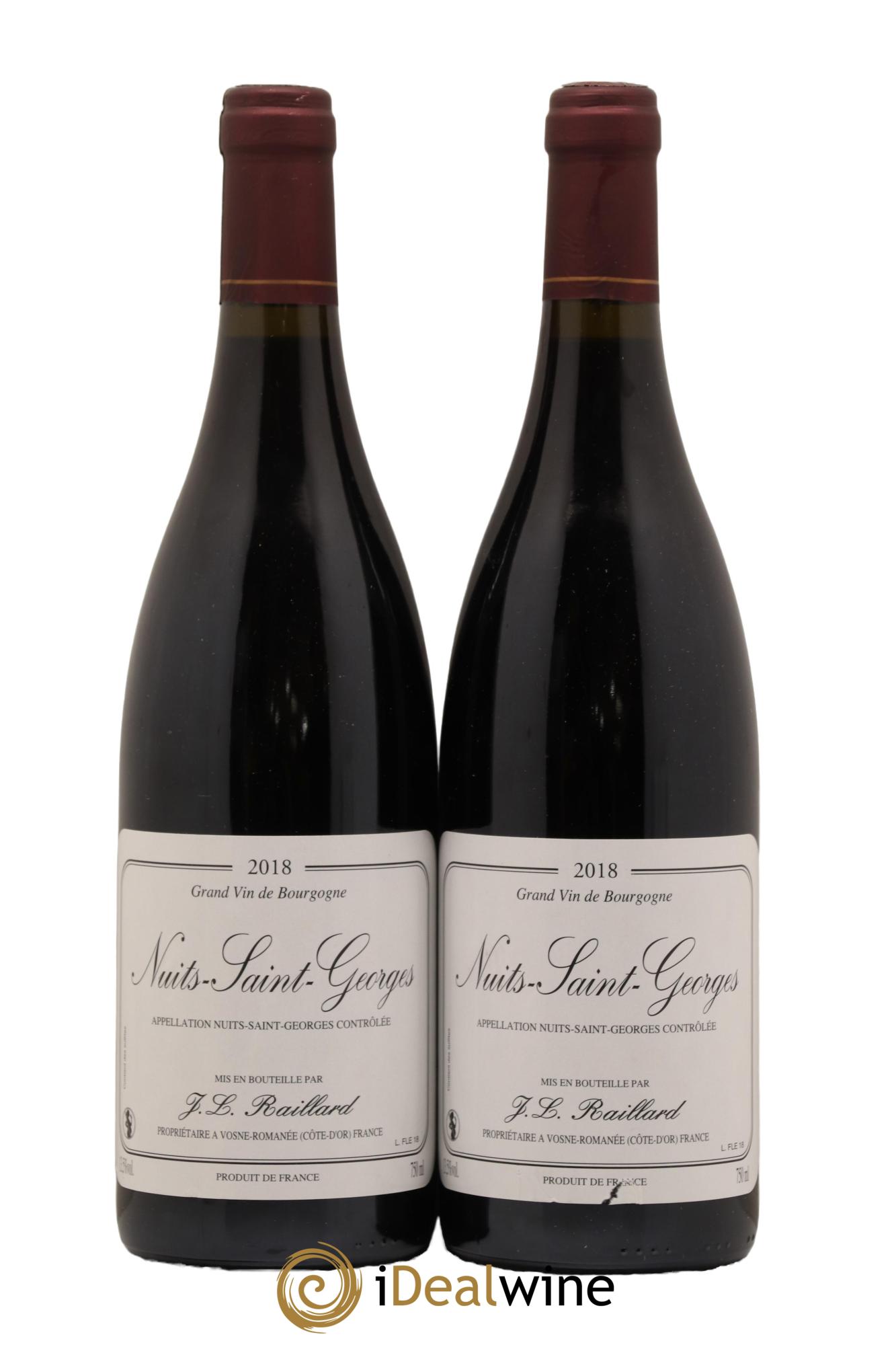 Nuits-Saint-Georges Jean Louis Raillard 2018 - Lot de 2 bouteilles - 0