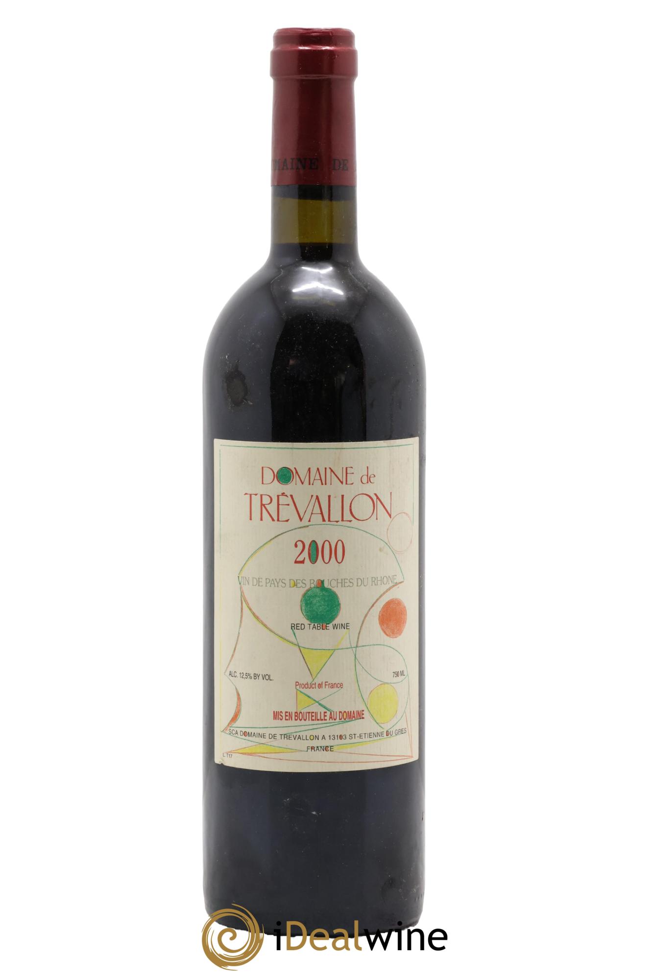 VDP Bouches du Rhône Trévallon (Domaine de) Eloi Dürrbach 2000 - Lot de 1 bouteille - 0