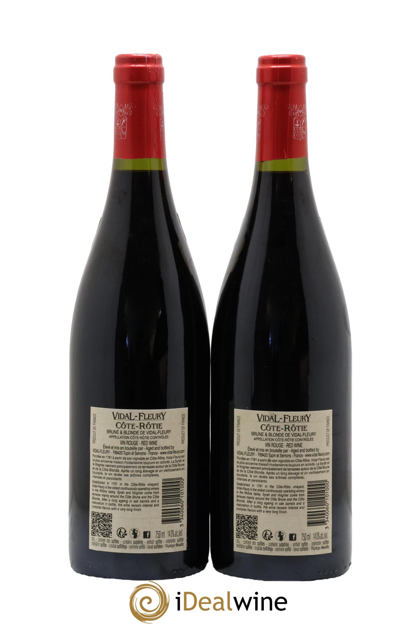 Côte-Rôtie Brune et Blonde Vidal Fleury 2018 - Posten von 2 Flaschen - 1
