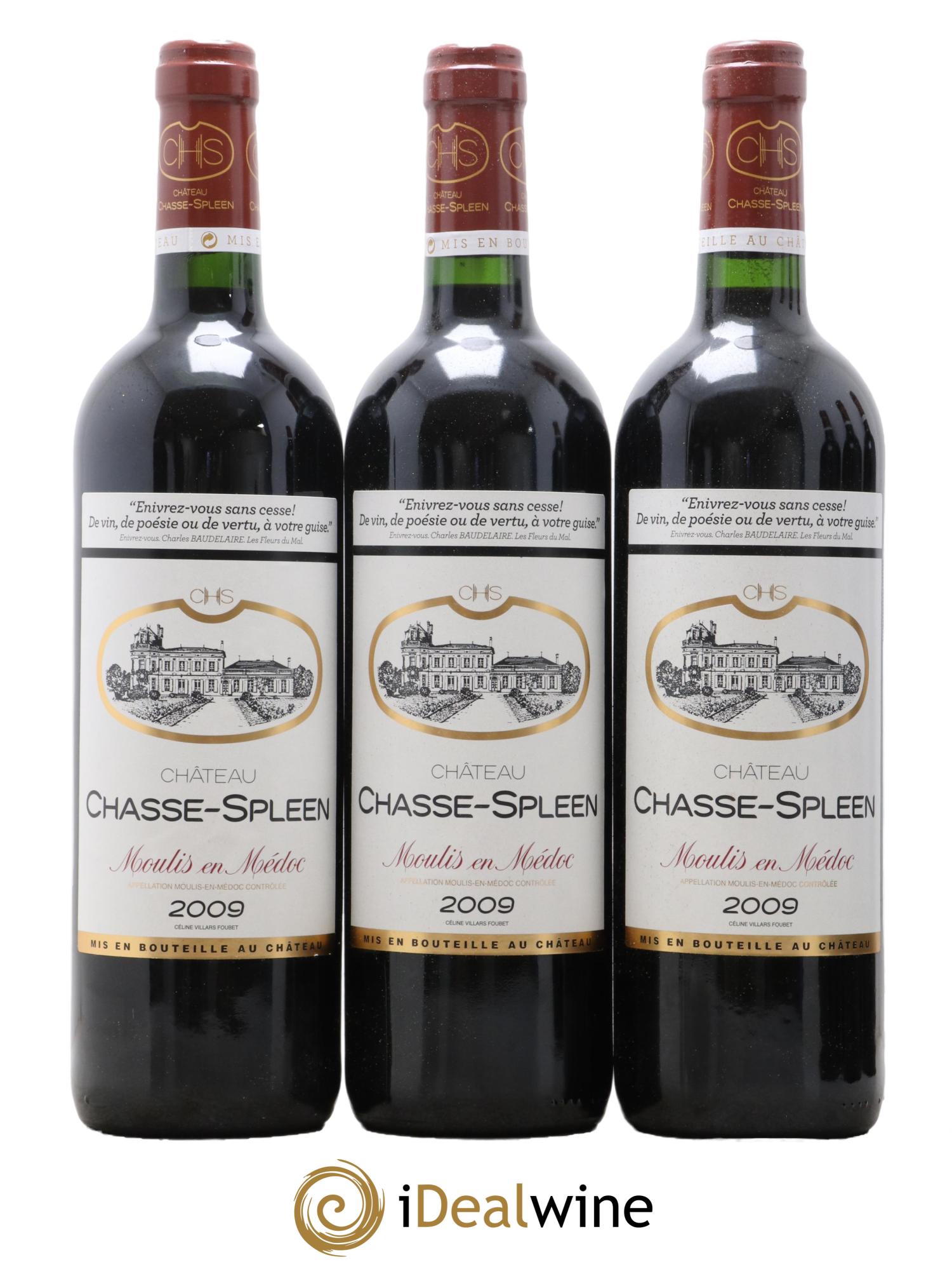 Château Chasse Spleen 2009 - Lot de 6 bouteilles - 1