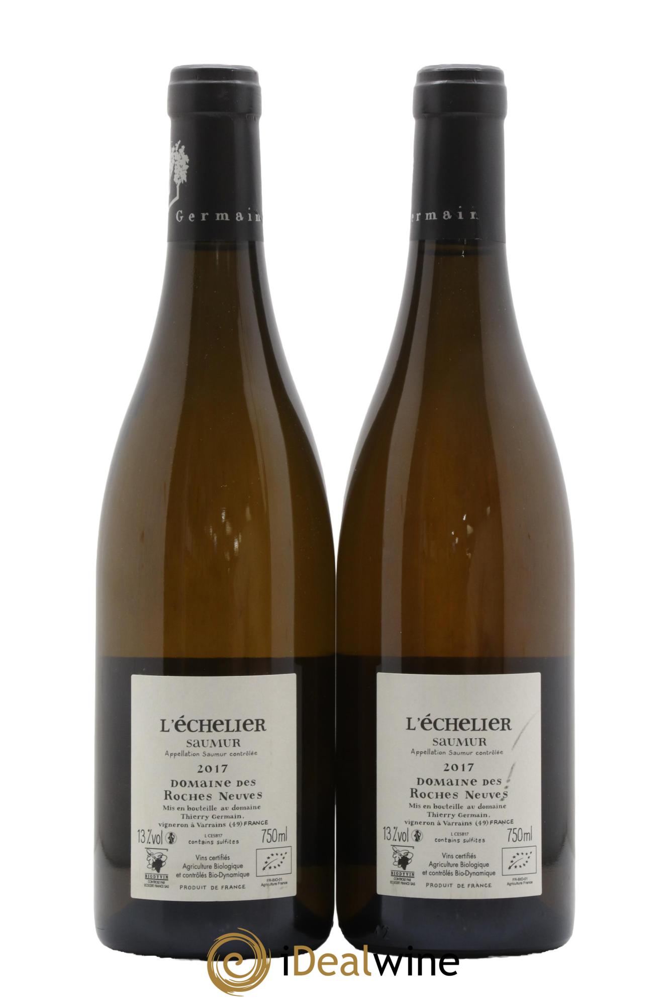 Saumur l'Echelier Domaine des Roches Neuves - Thierry Germain 2017 - Posten von 2 Flaschen - 1