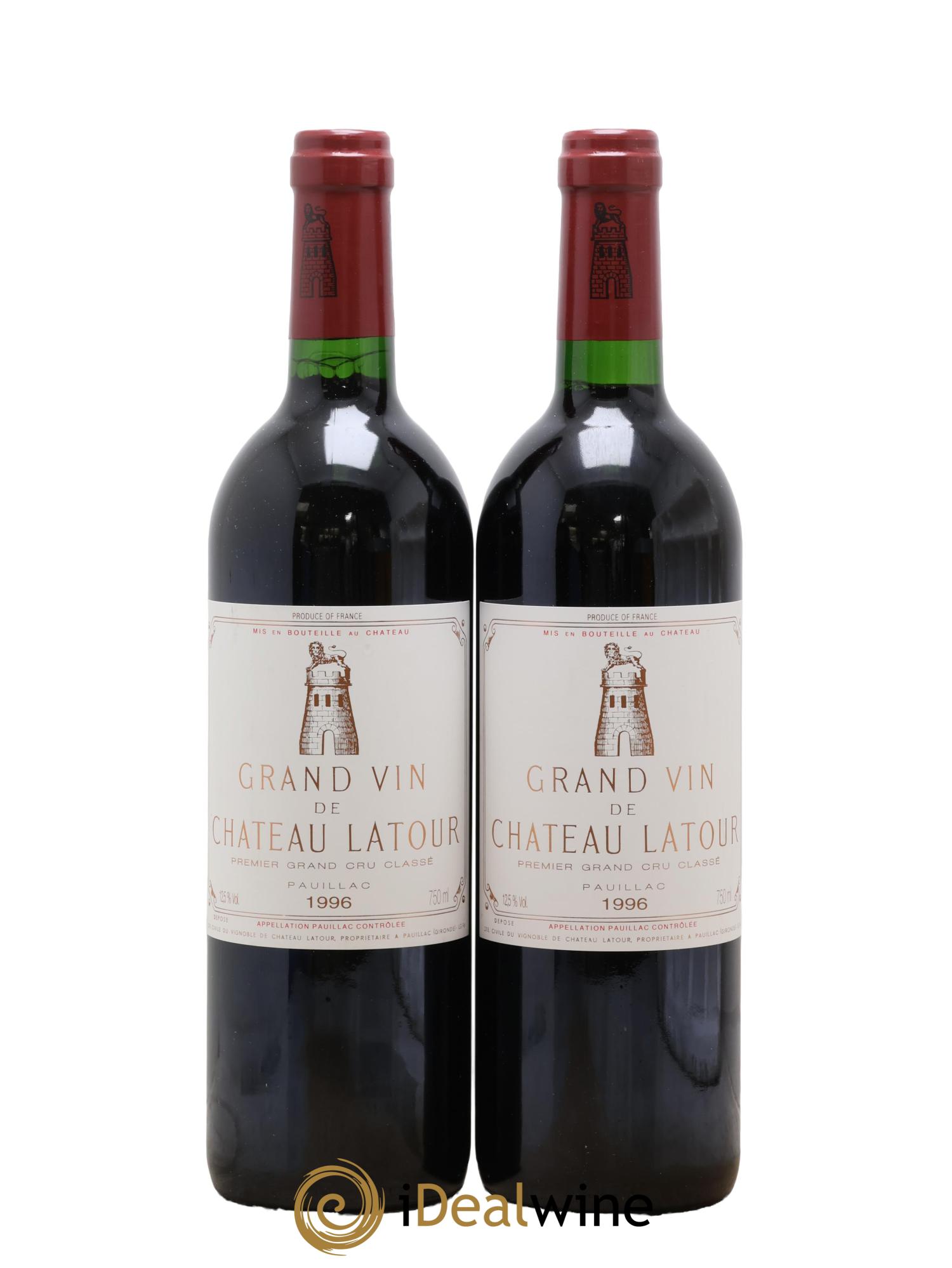 Château Latour 1er Grand Cru Classé 1996 - Lot de 2 bouteilles - 0