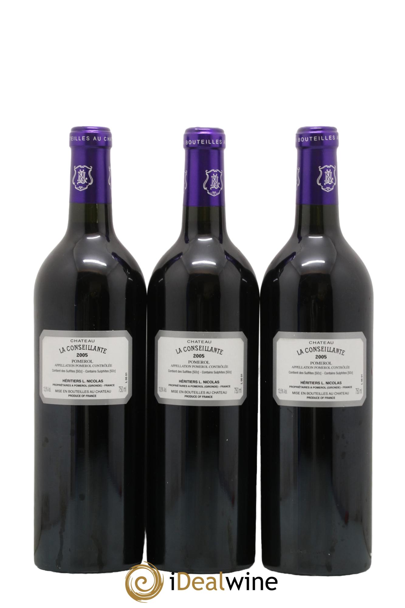 Château la Conseillante 2005 - Lot de 3 bouteilles - 1