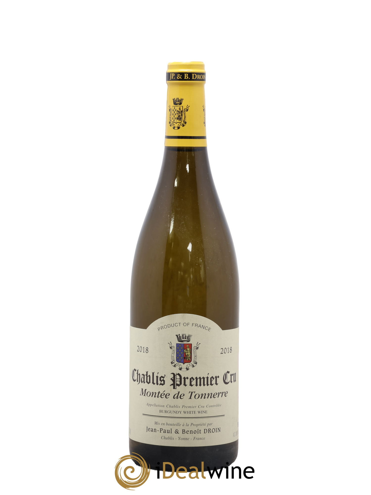 Chablis 1er Cru Montée de Tonnerre Jean-Paul & Benoît Droin (Domaine) 2018 - Lot de 1 bouteille - 0