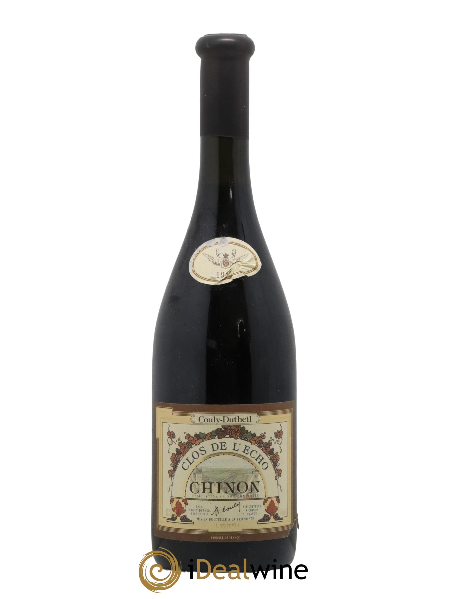 Chinon Clos de l'Echo Couly-Dutheil 1989 - Lot de 1 bouteille - 0