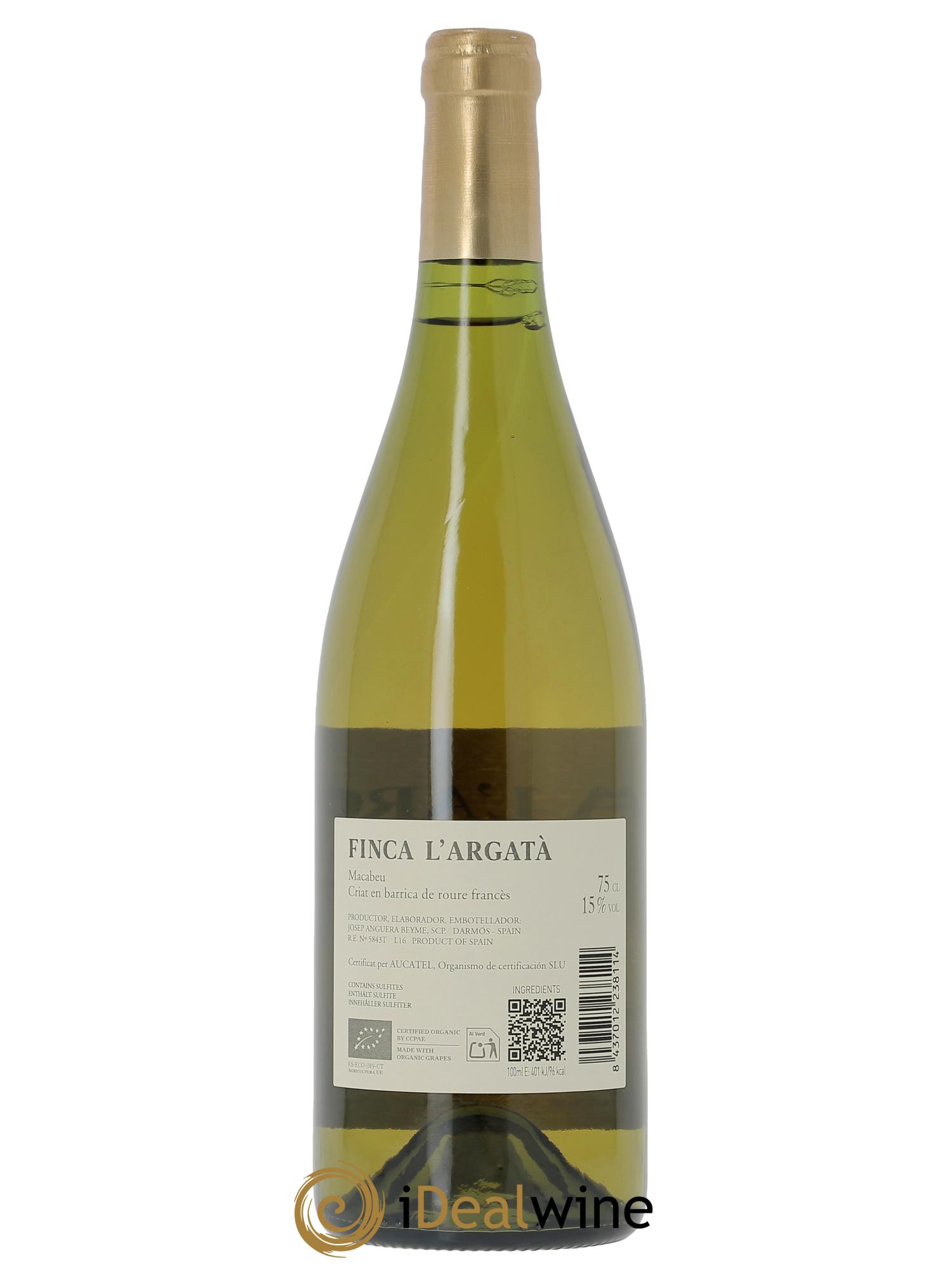 Montsant DO Celler Joan d'Anguera Finca l'Argata  2022 - Lot de 1 bouteille - 1