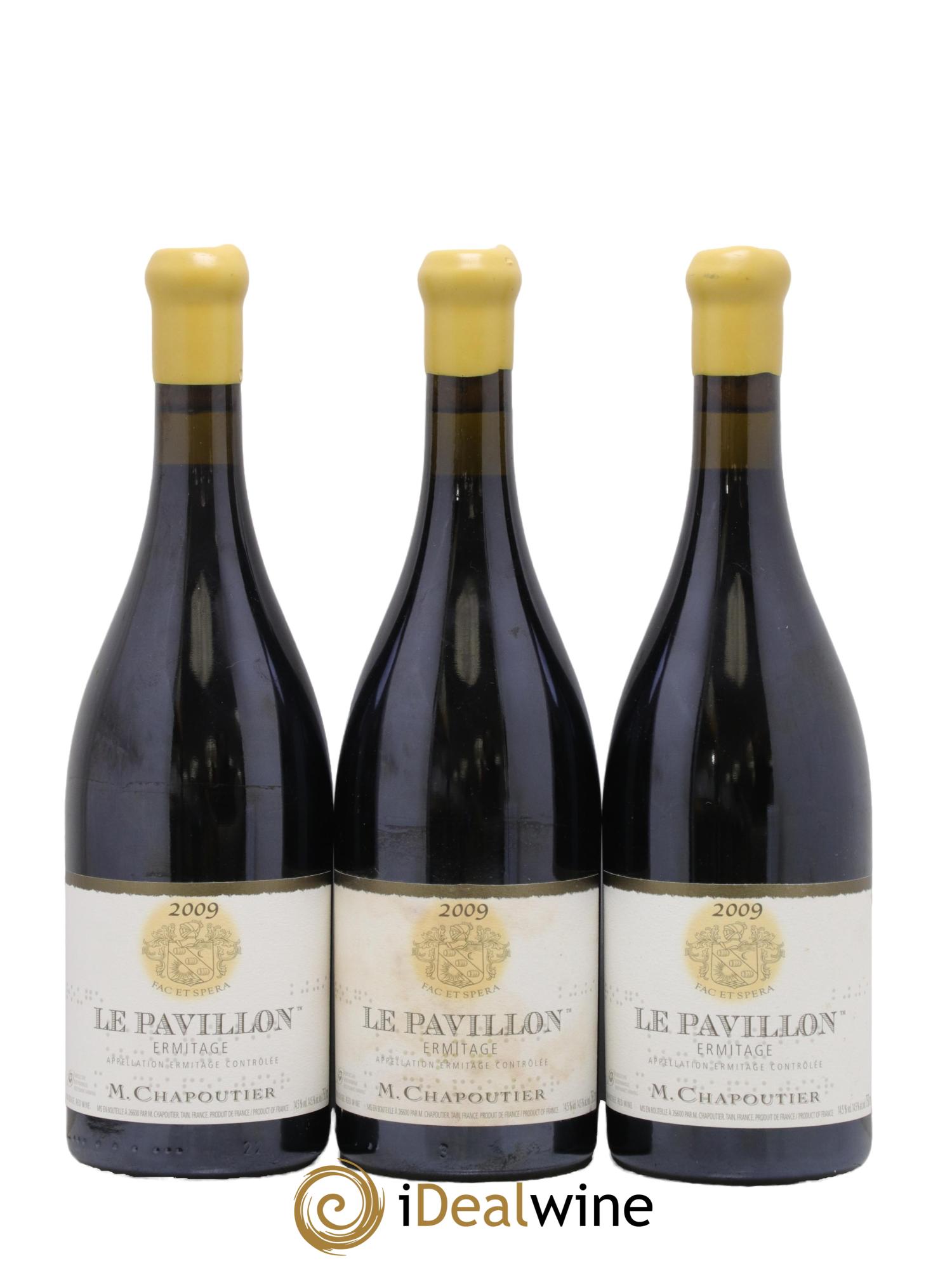 Hermitage Ermitage Le Pavillon Chapoutier 2009 - Lot de 3 bouteilles - 0