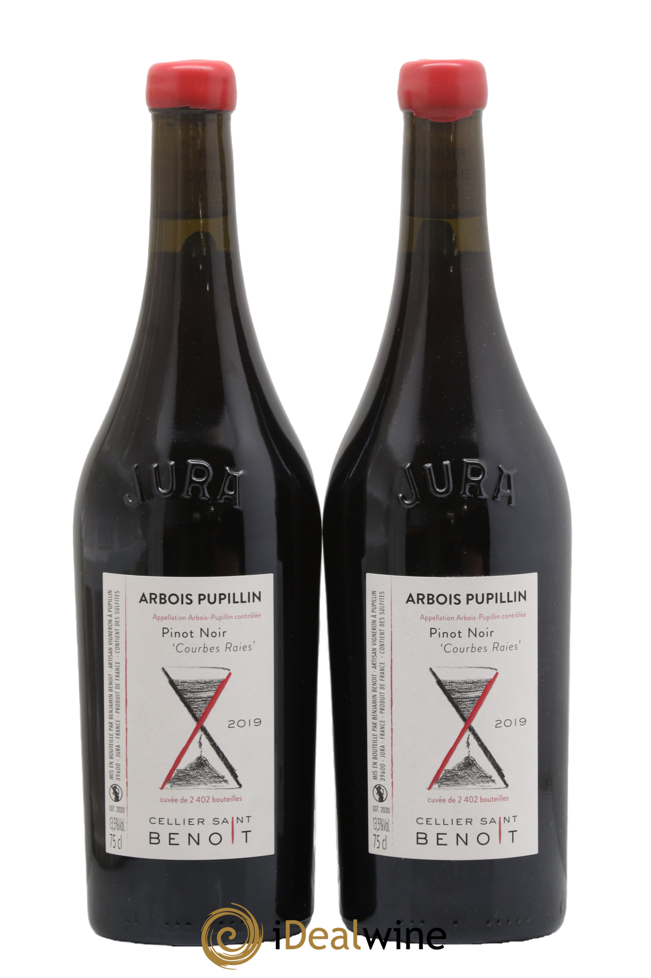 Arbois-Pupillin Pinot Noir Courbes Raies Cellier Saint Benoît 2019 - Lot de 2 bouteilles - 0