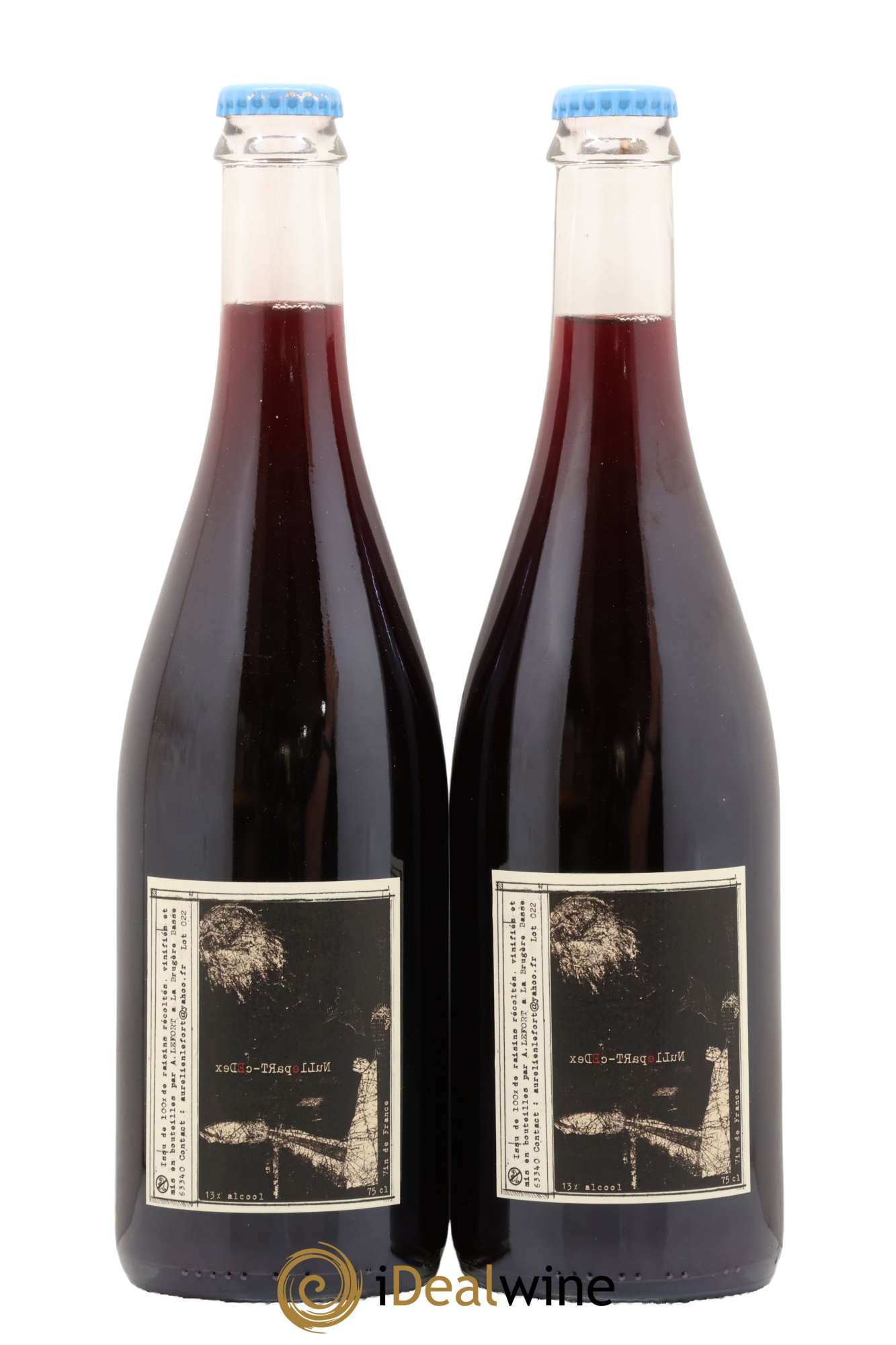 Vin de France Nulle Part Cedex Cuvée Inédite Aurélien Lefort 2022 - Lot of 2 bottles - 0