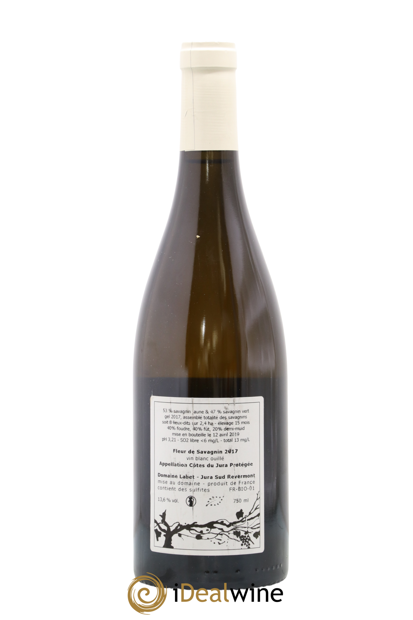 Côtes du Jura Fleur de Savagnin Romain - Julien  - Charline Labet 2017 - Lot of 1 bottle - 1