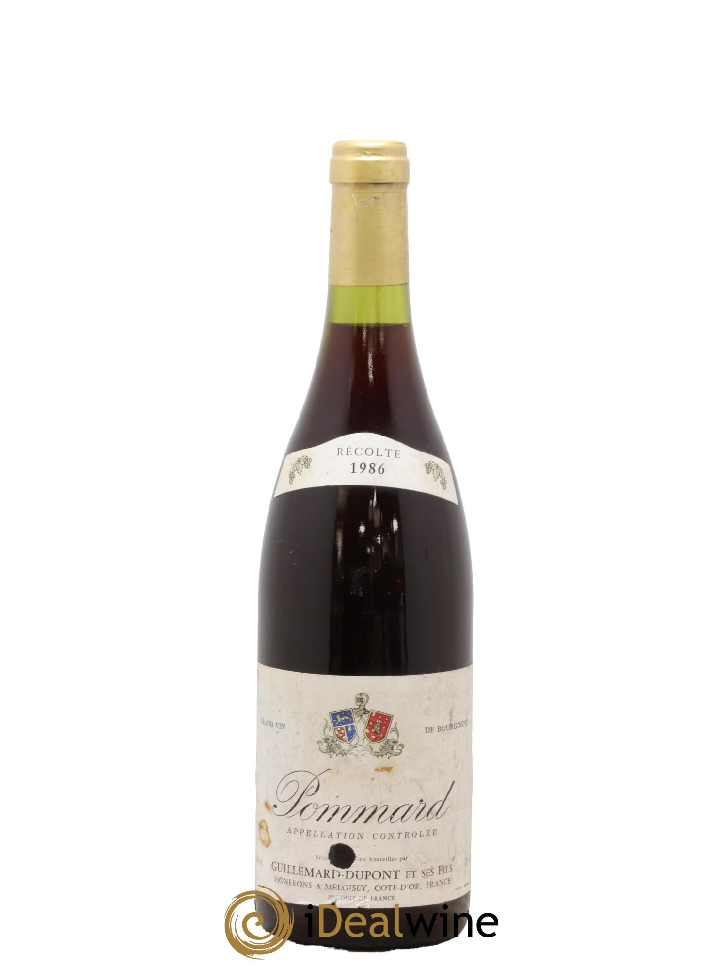 Pommard Guillemard-Dupond Et Ses Fils 1986 - Posten von 1 Flasche - 0