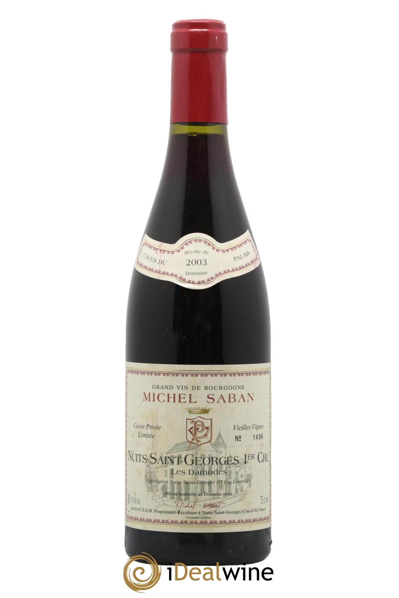 Nuits-Saint-Georges 1er Cru Les Damodes Michel Saban 2003 - Lot de 1 bouteille - 0