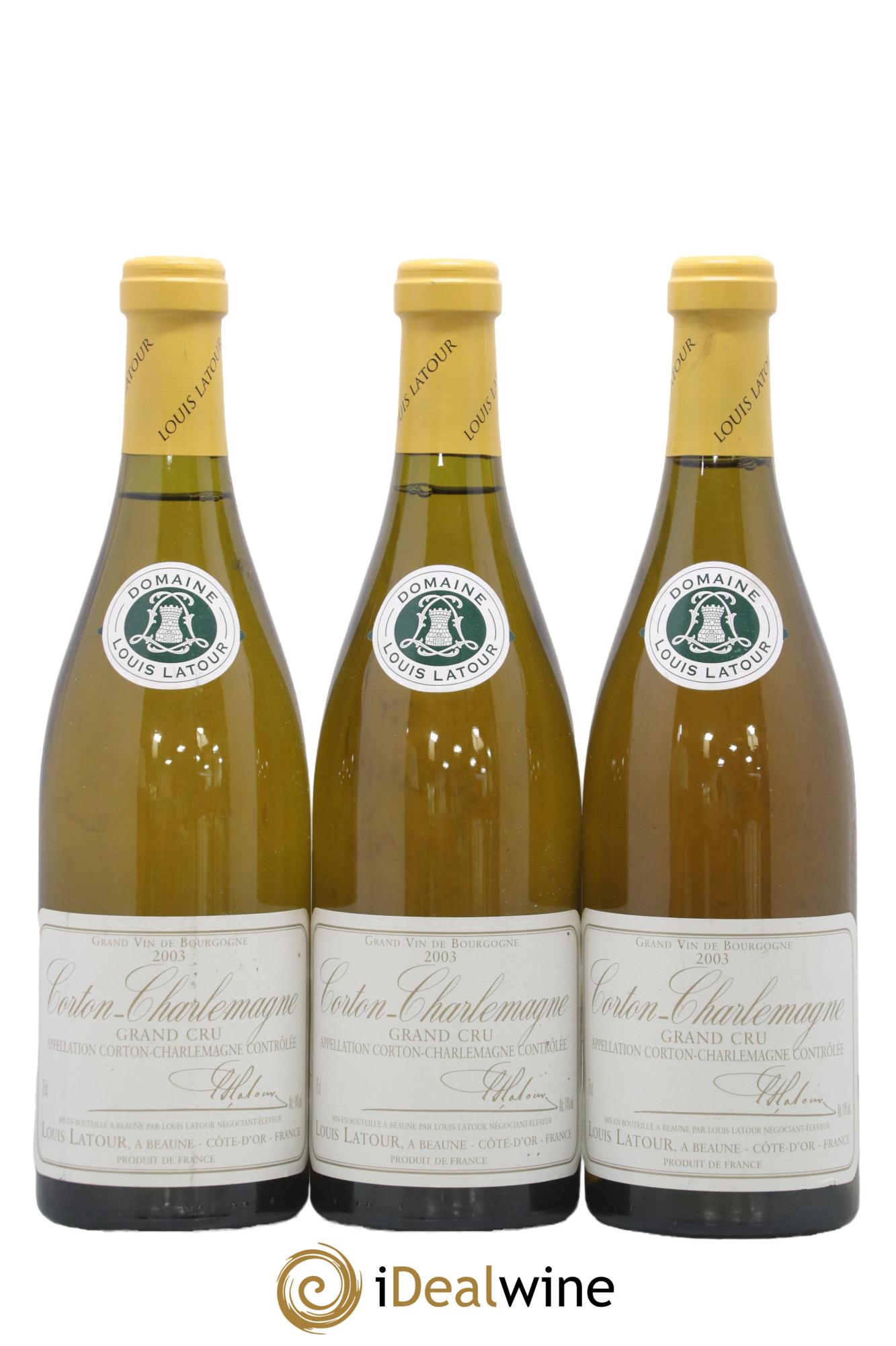 Corton-Charlemagne Grand Cru Louis Latour 2003 - Lot de 3 bouteilles - 0
