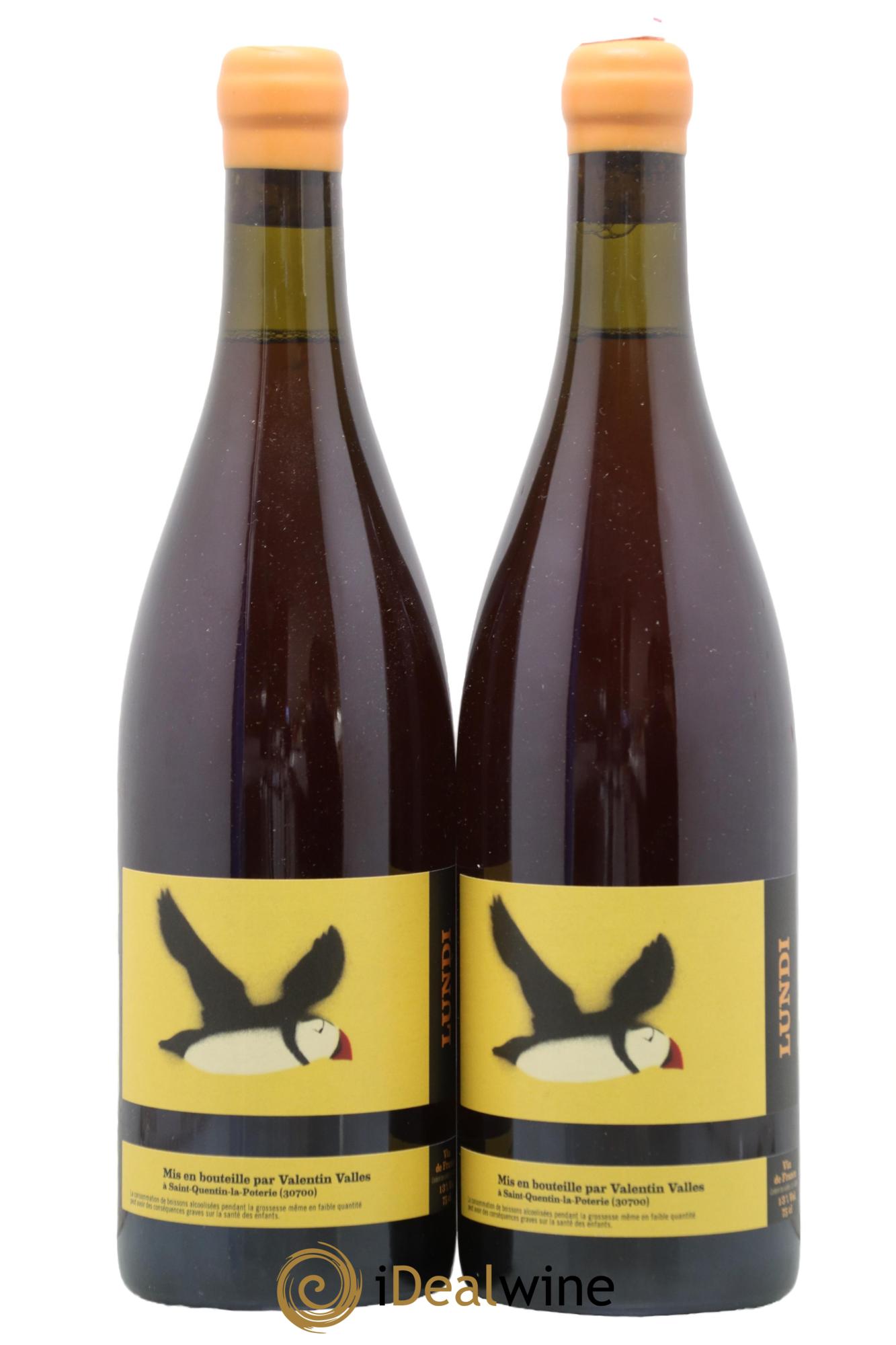 Vin de France Lundi Valentin Vallés 2018 - Lot de 2 bouteilles - 0
