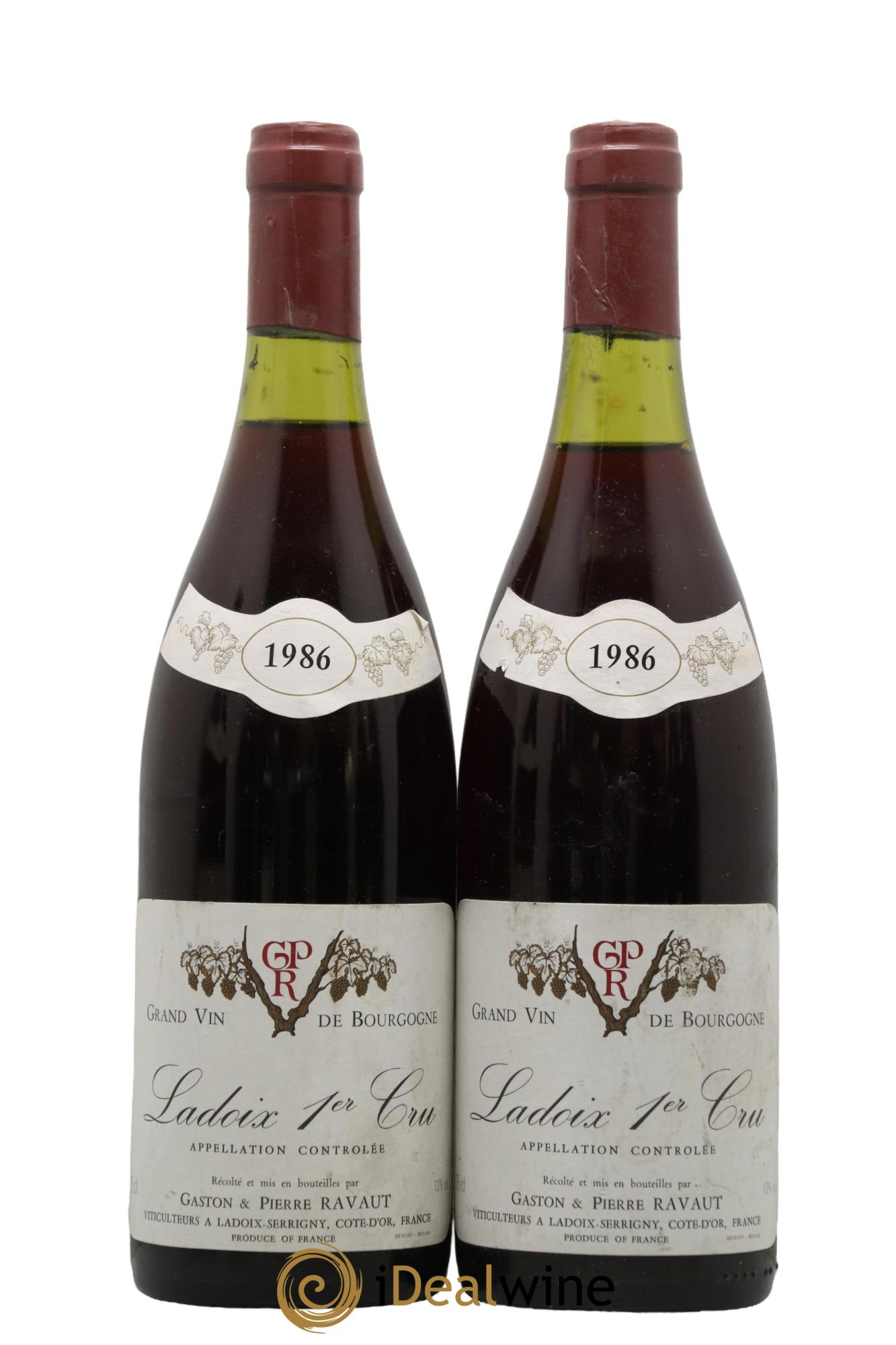 Ladoix 1er Cru Gaston et Pierre Ravaut 1986 - Lot de 2 bouteilles - 0