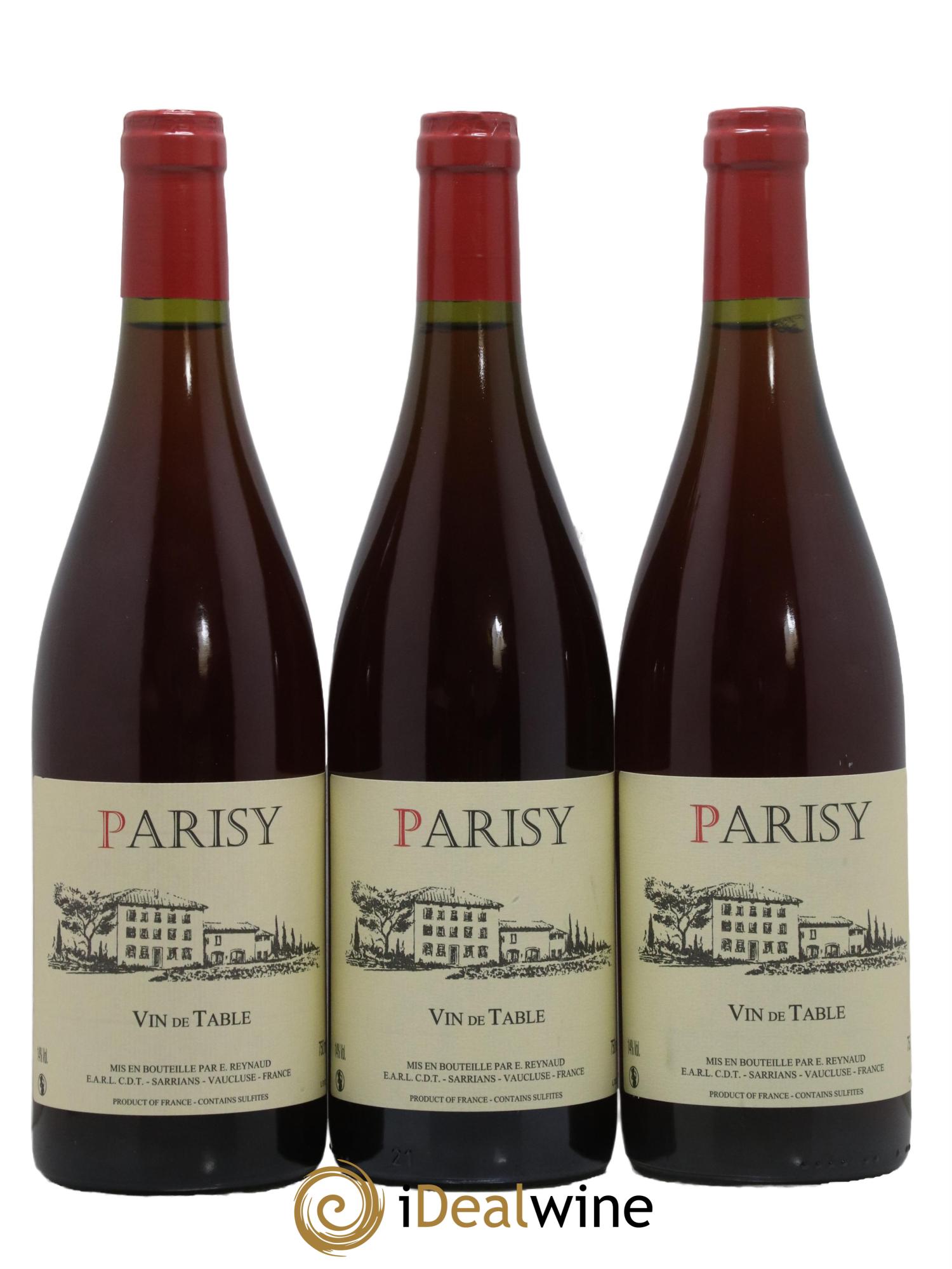 Vin de Table Parisy Emmanuel Reynaud - Posten von 3 Flaschen - 0