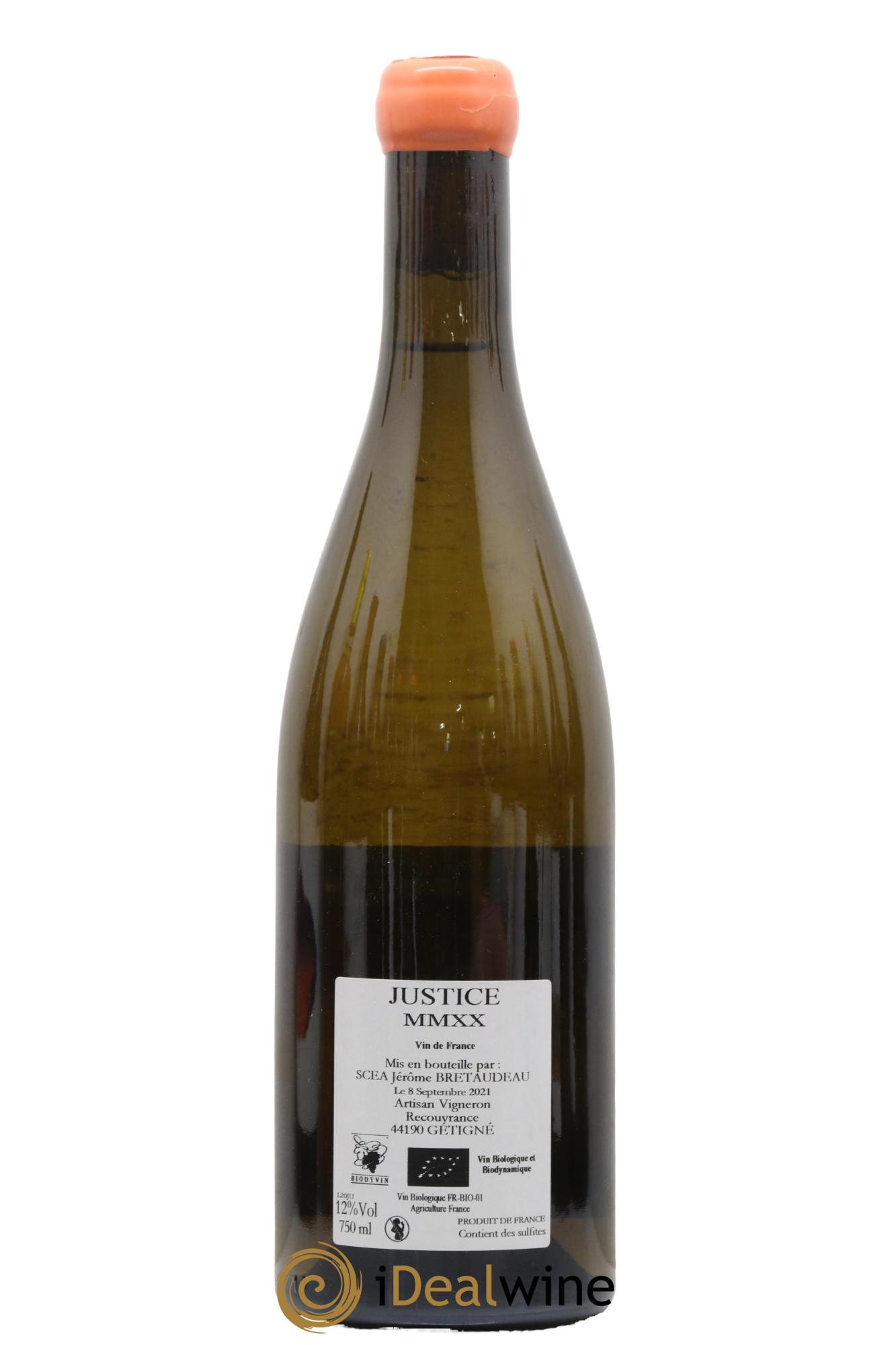 Vin de France La Justice Jérôme Bretaudeau - Domaine de Bellevue 2020 - Lotto di 1 bottiglia - 1
