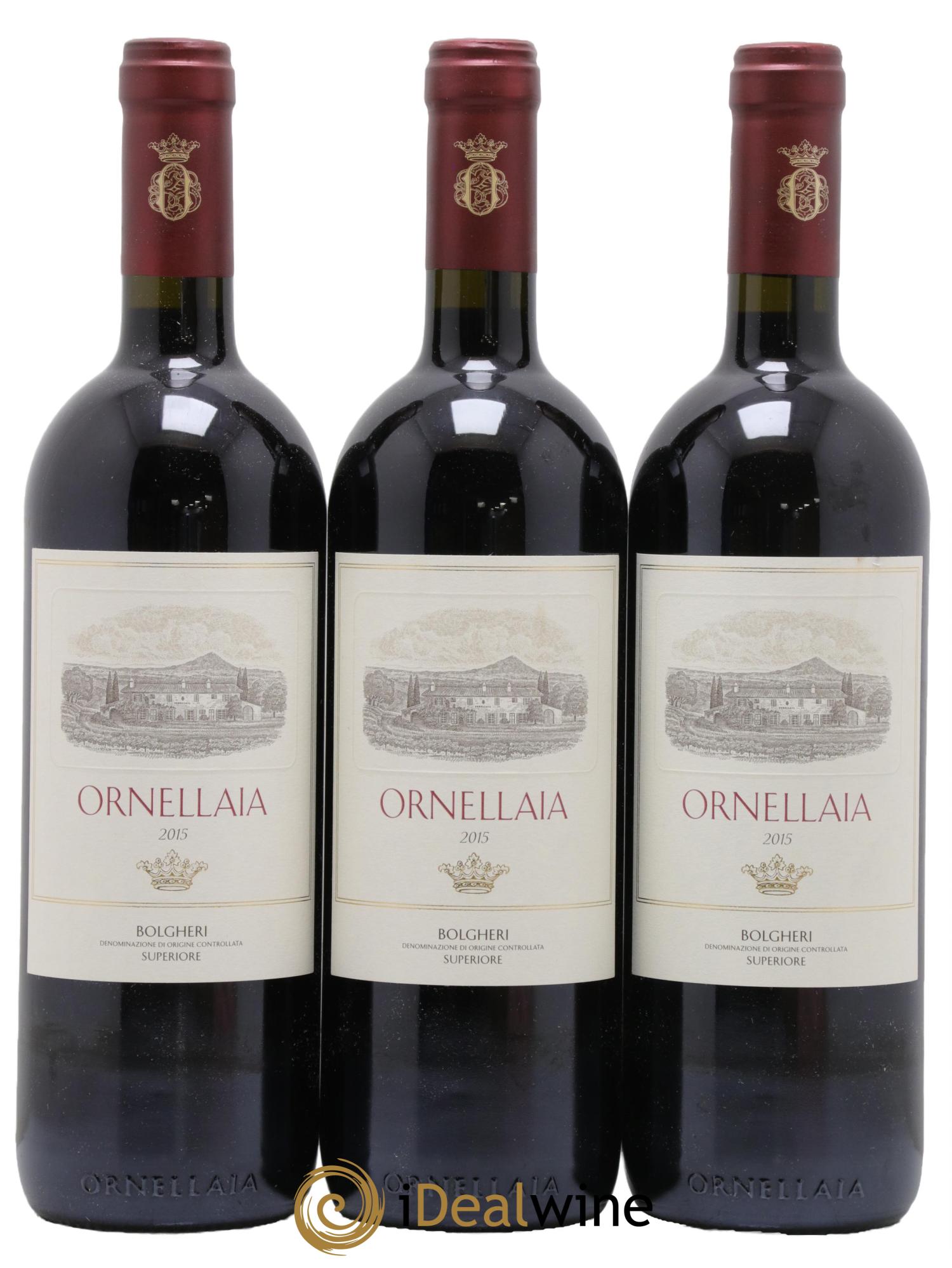 Bolgheri DOC Superiore Ornellaia Tenuta Dell'Ornellaia - Frescobaldi 2015 - Lot of 3 bottles - 0