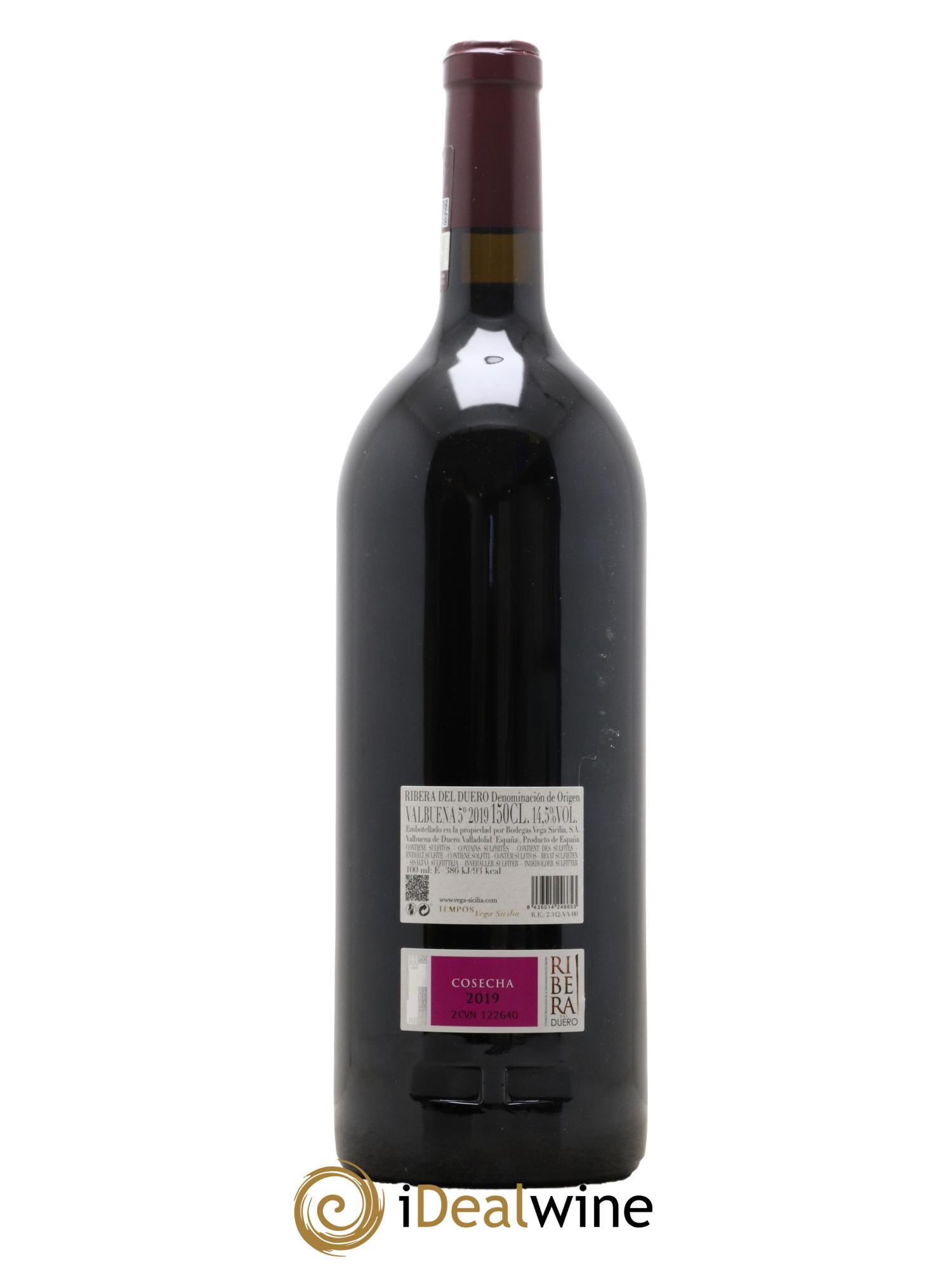Ribera Del Duero DO Vega Sicilia Valbuena 5 ano Famille Alvarez 2019 - Lotto di 1 magnum - 2